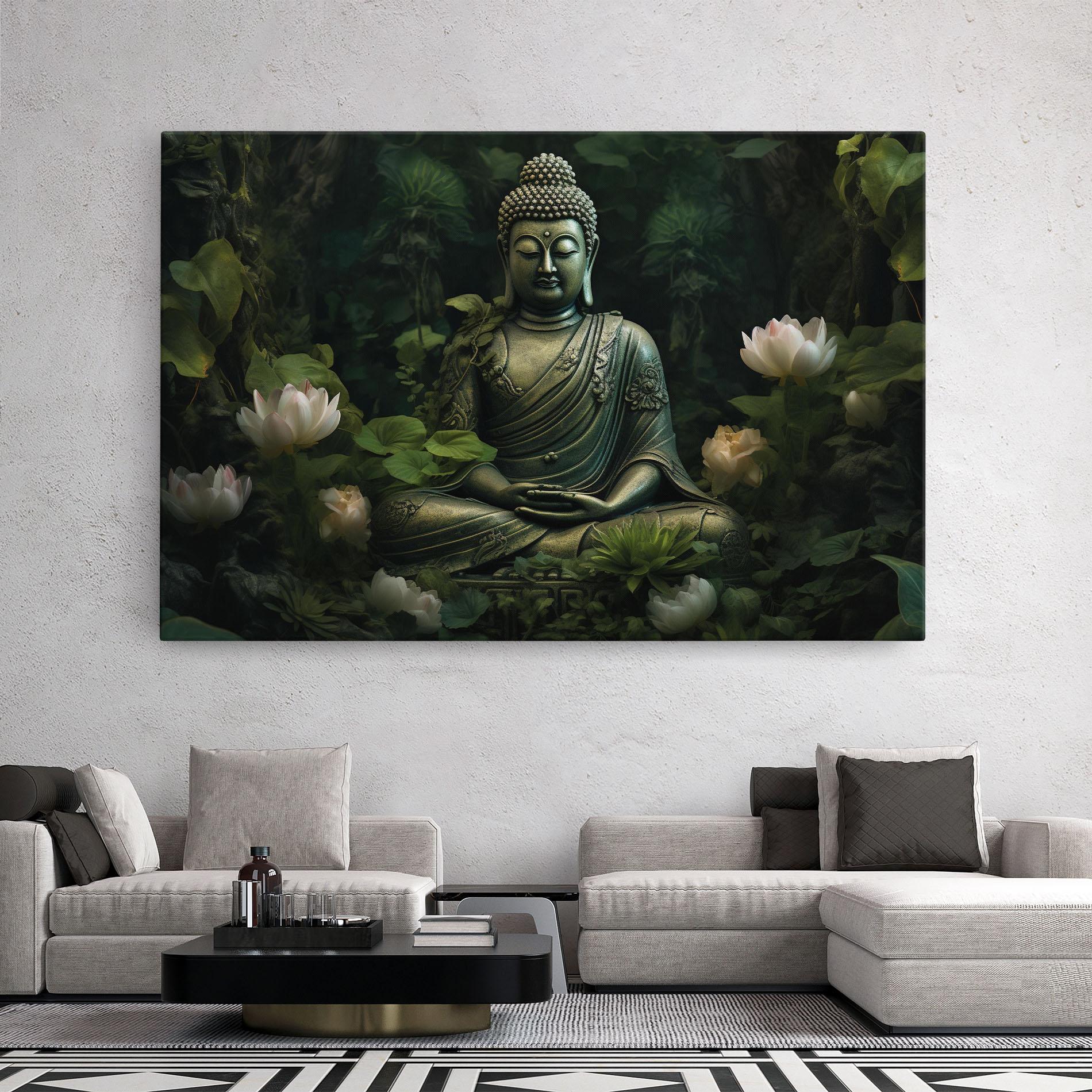 Vászonkép Buddha Lotus Flower mockup 2