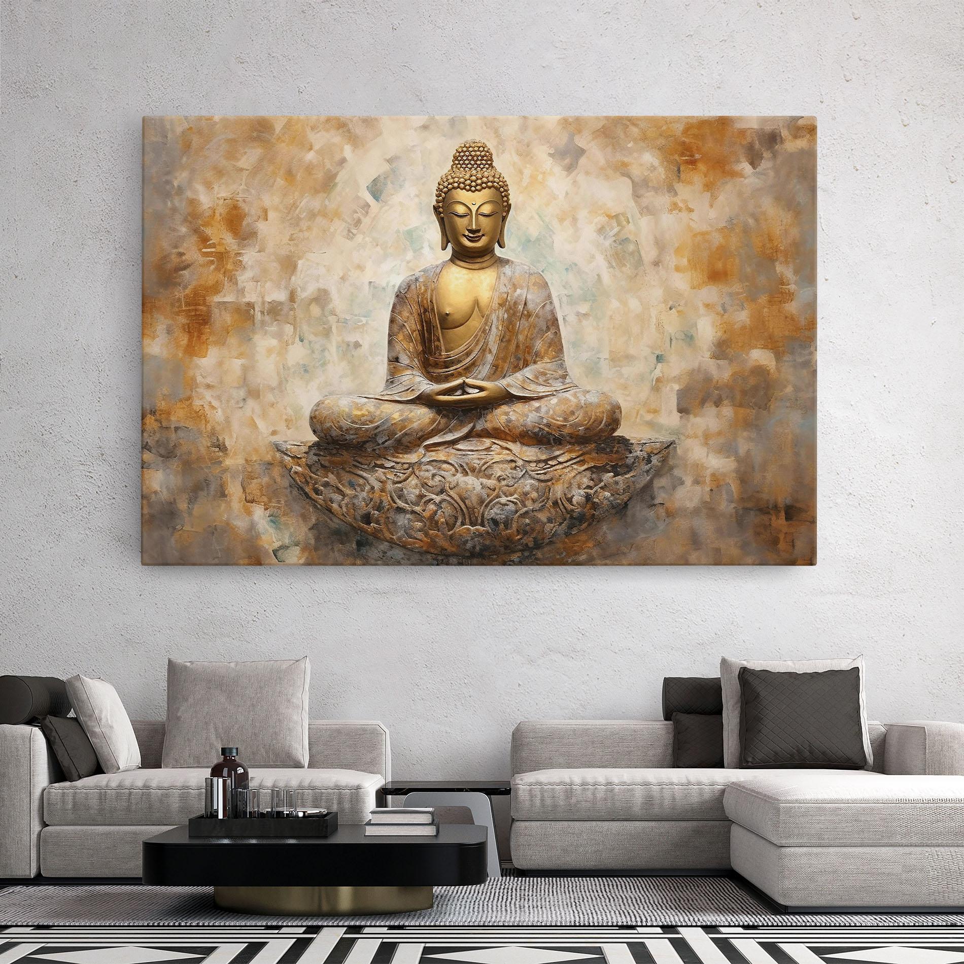 Vászonkép Cream Buddha Art mockup 2