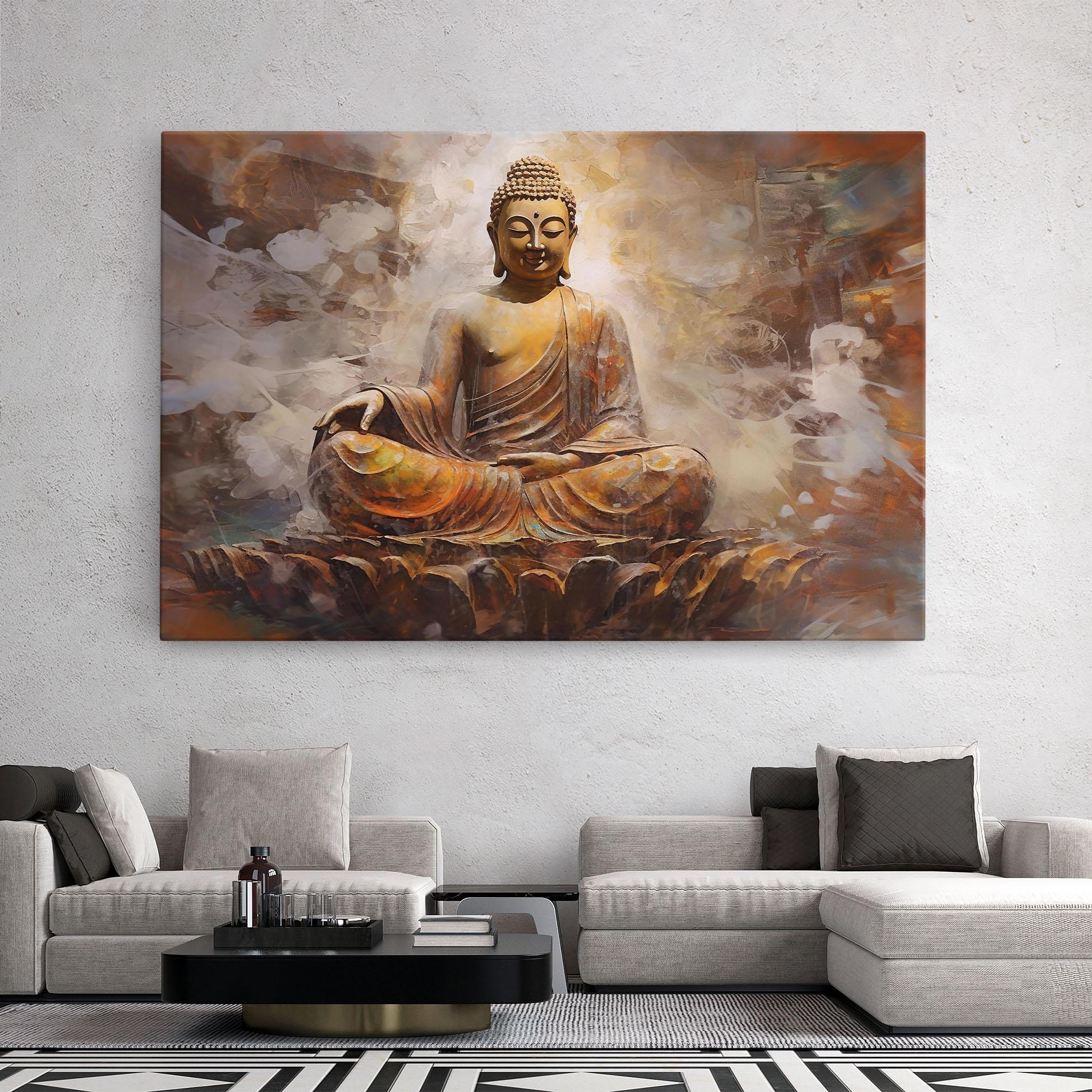 Vászonkép Cream Orange Buddha mockup 2