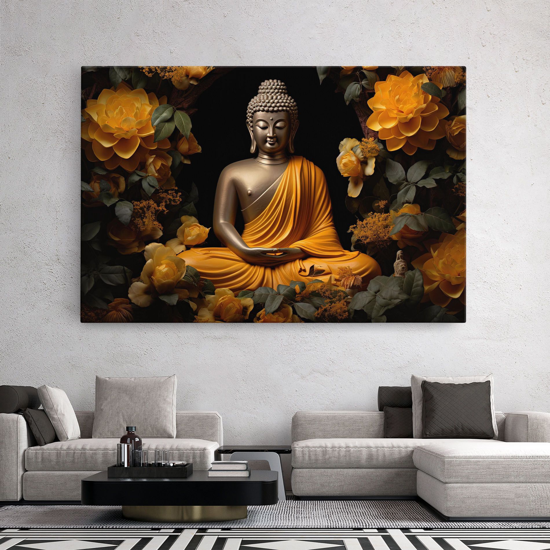 Gold Buddha Flower mockup 2