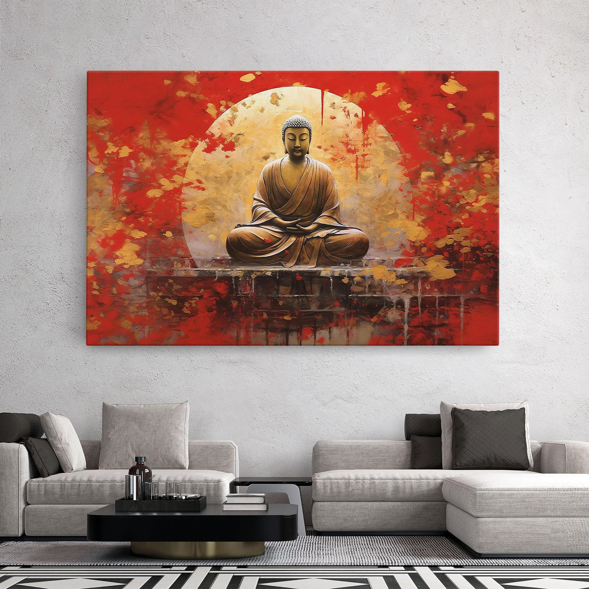 Vászonkép Gold Circle Buddha mockup 2