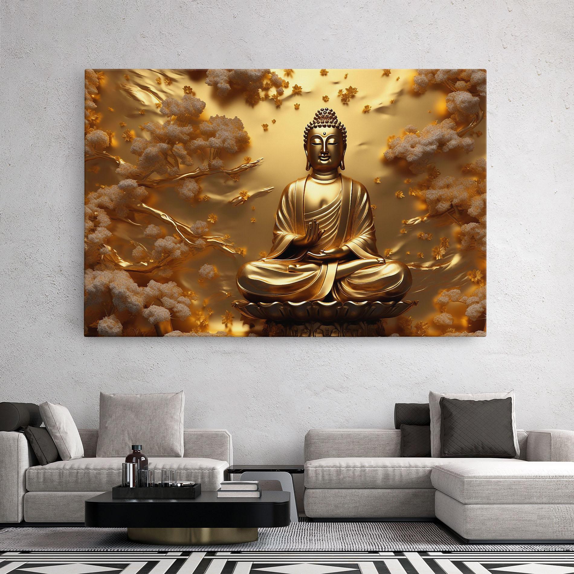 Vászonkép Strong Gold Buddha mockup 2