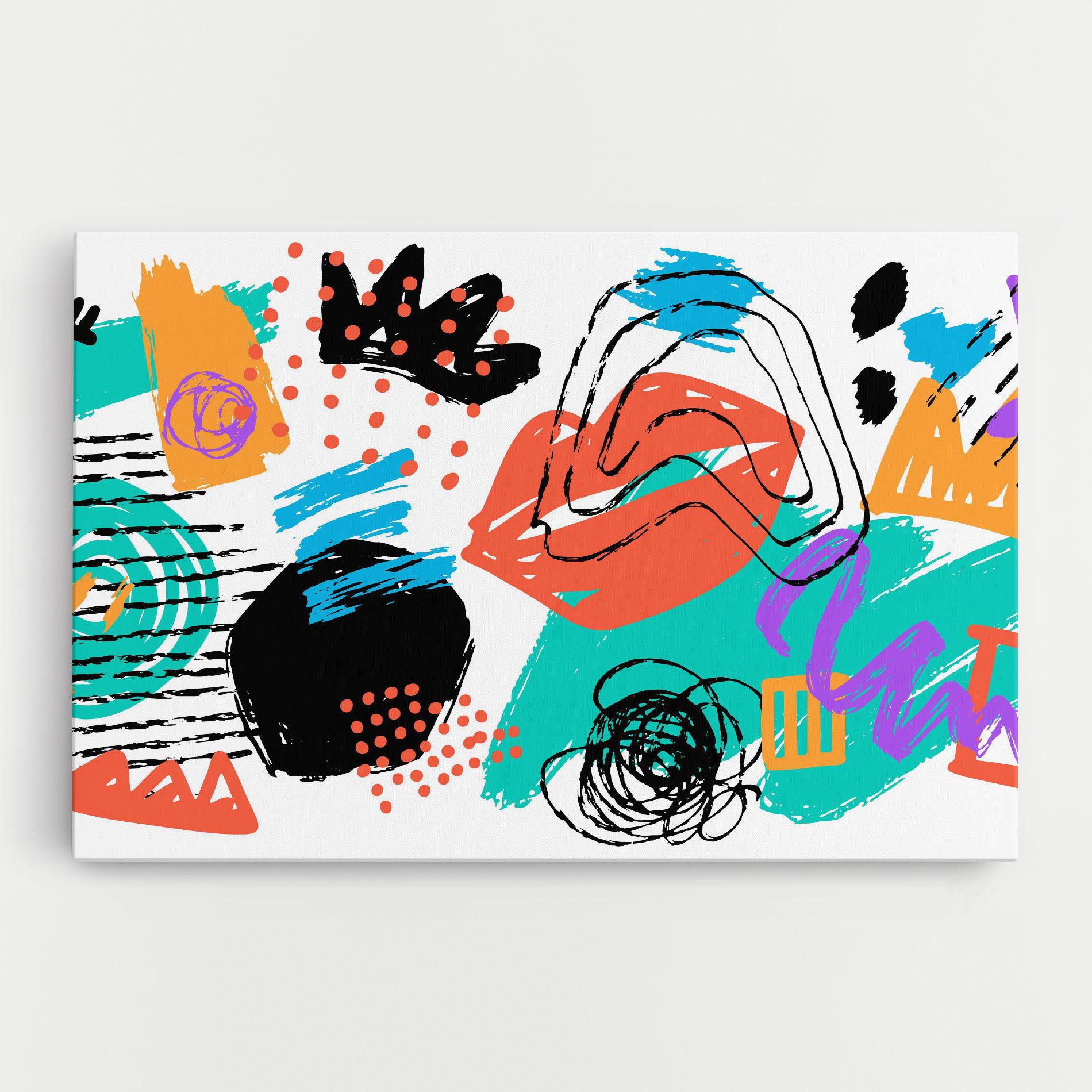 Vászonkép Drawing Collage Art mockup 0
