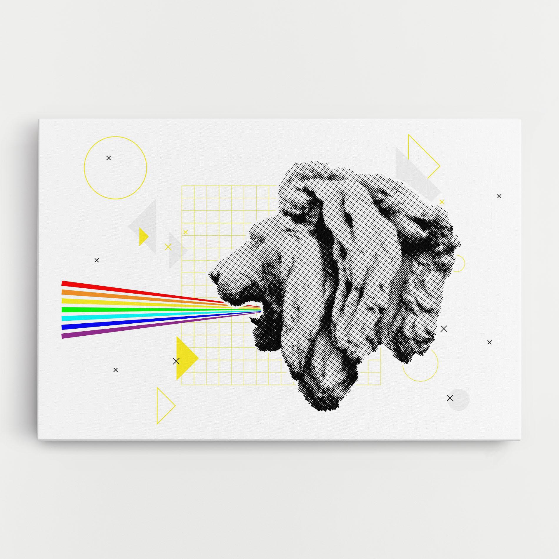 Vászonkép Lion Collage mockup 0