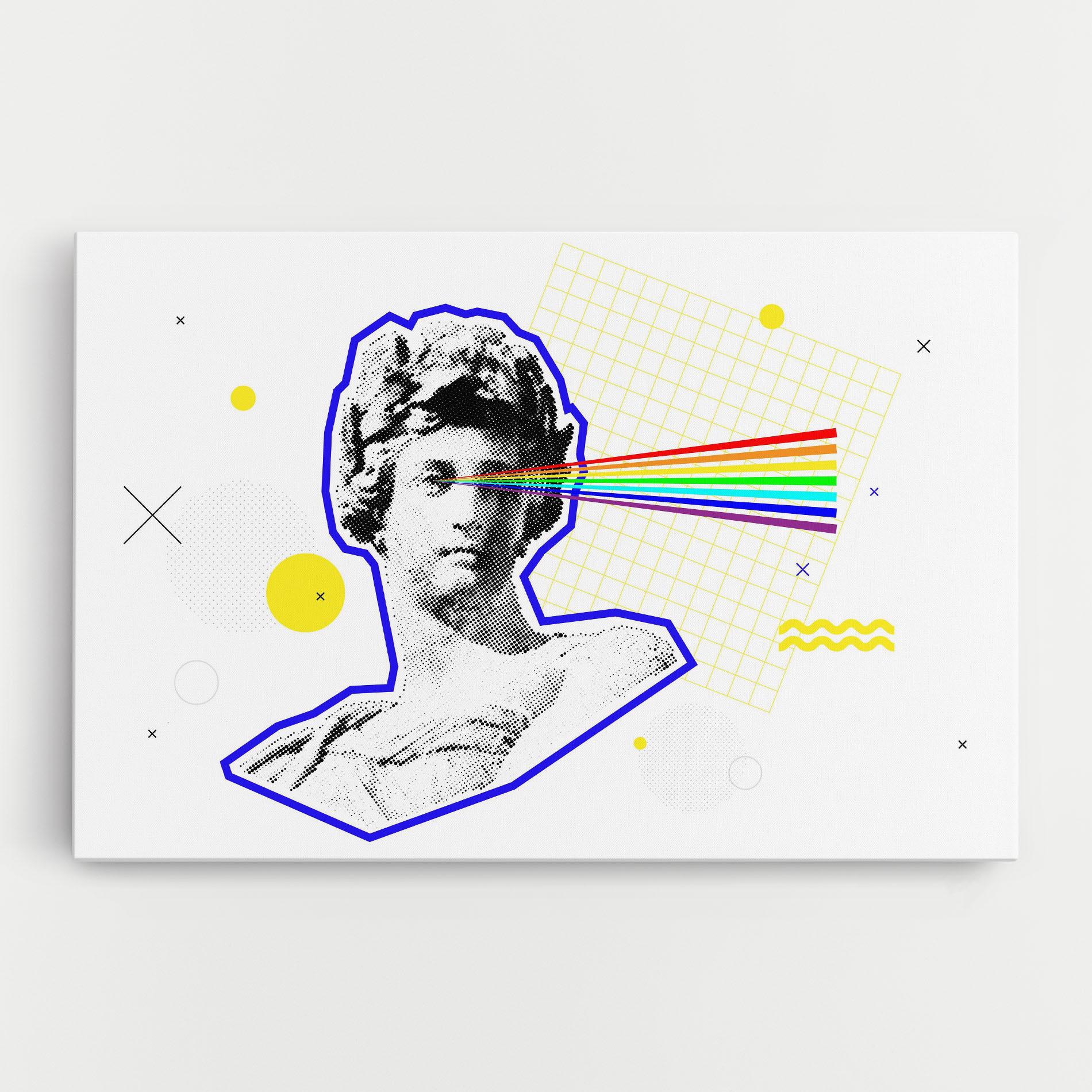Vászonkép Rainbow Statue mockup 0