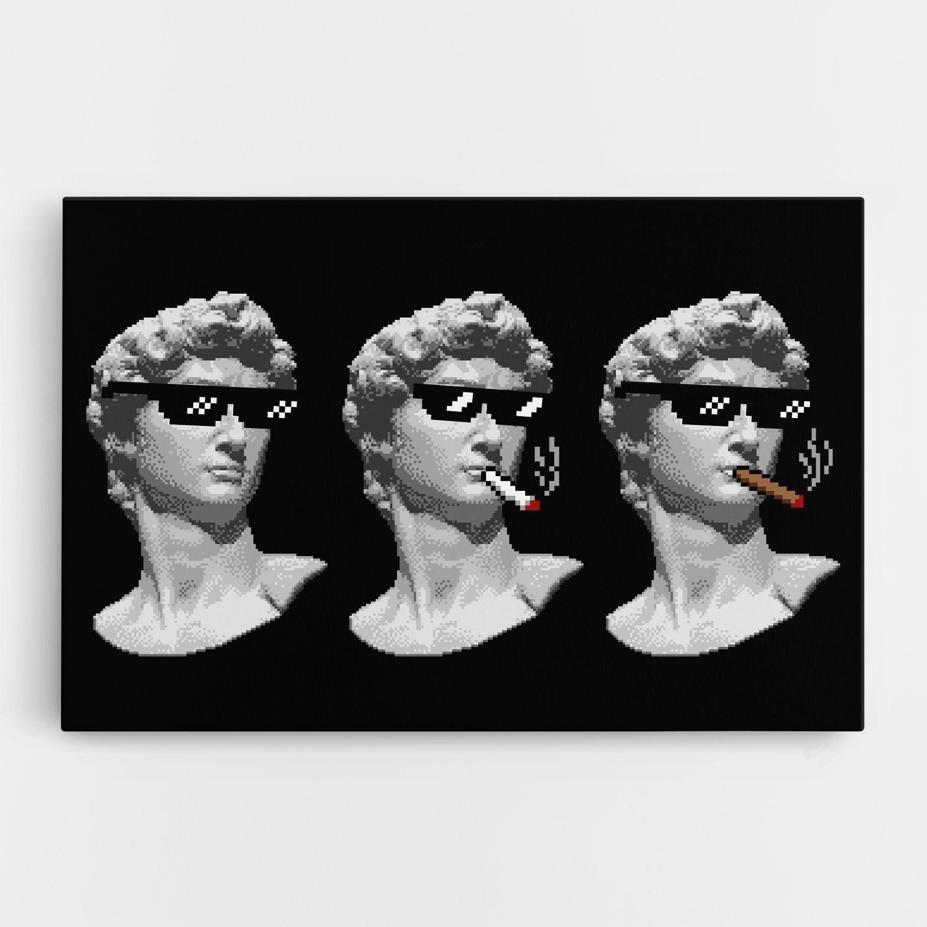 Vászonkép Statue Smoking mockup 0