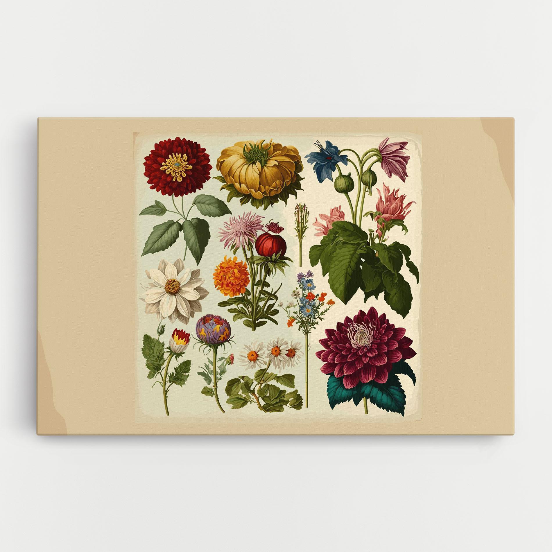 Vászonkép Vintage Botanical mockup 0