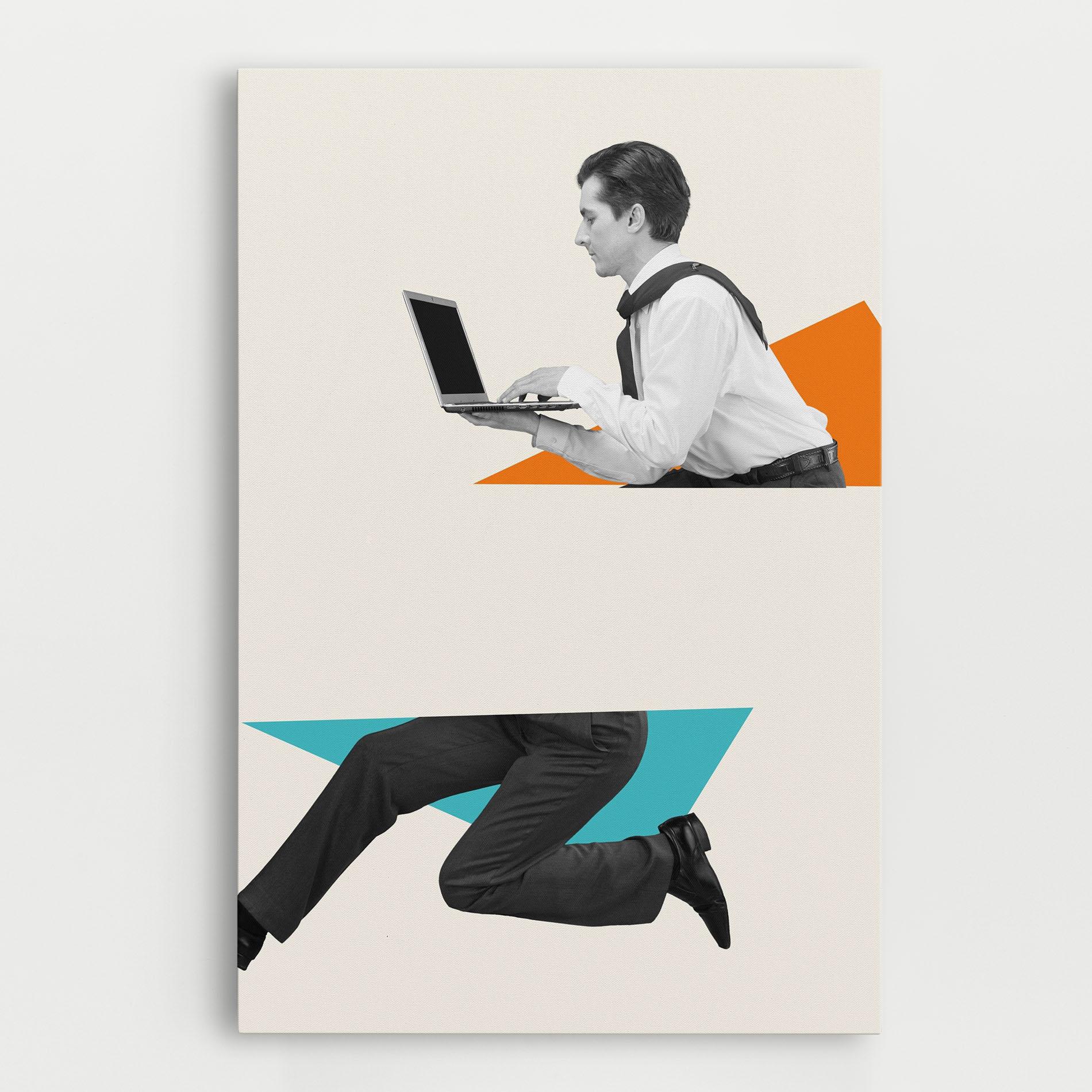 Vászonkép Businessman Collage mockup 0