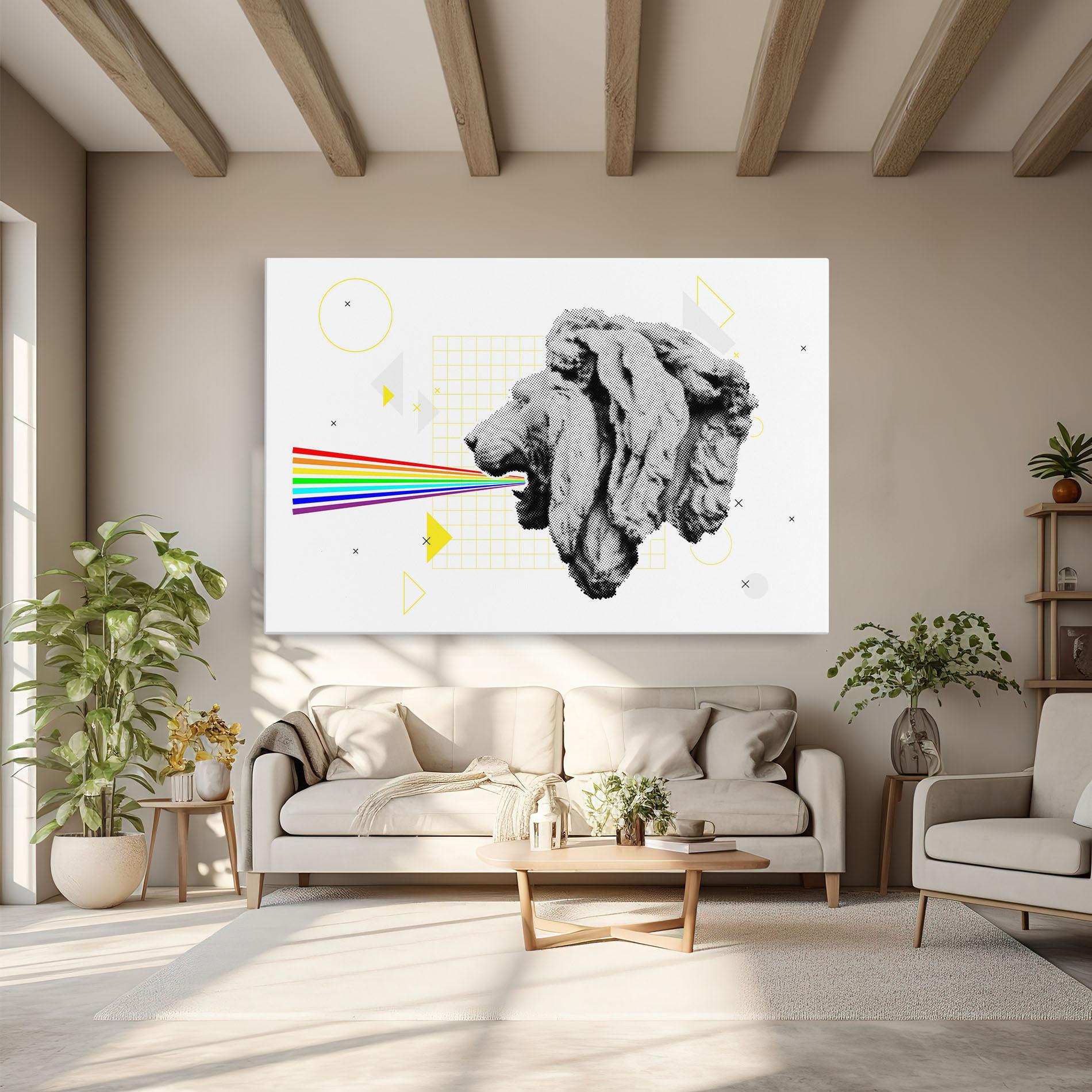 Vászonkép Lion Collage mockup 6