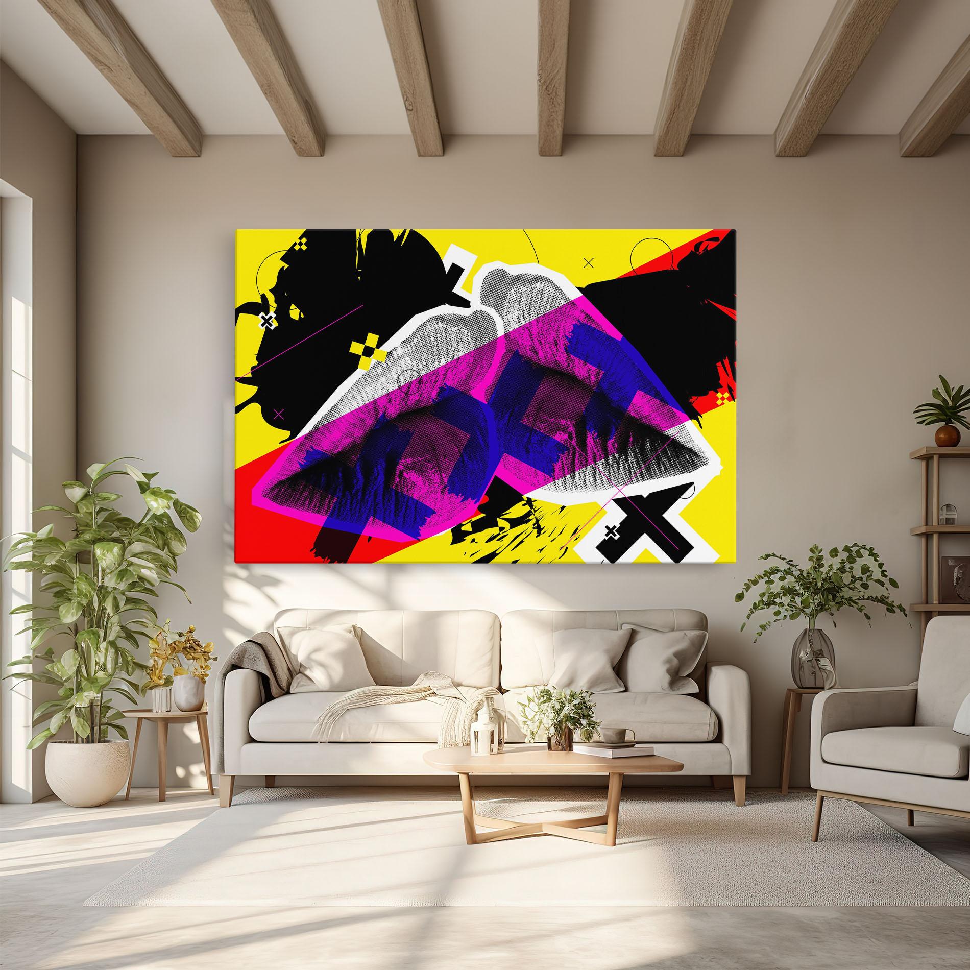 Vászonkép Lips Purple Light mockup 6