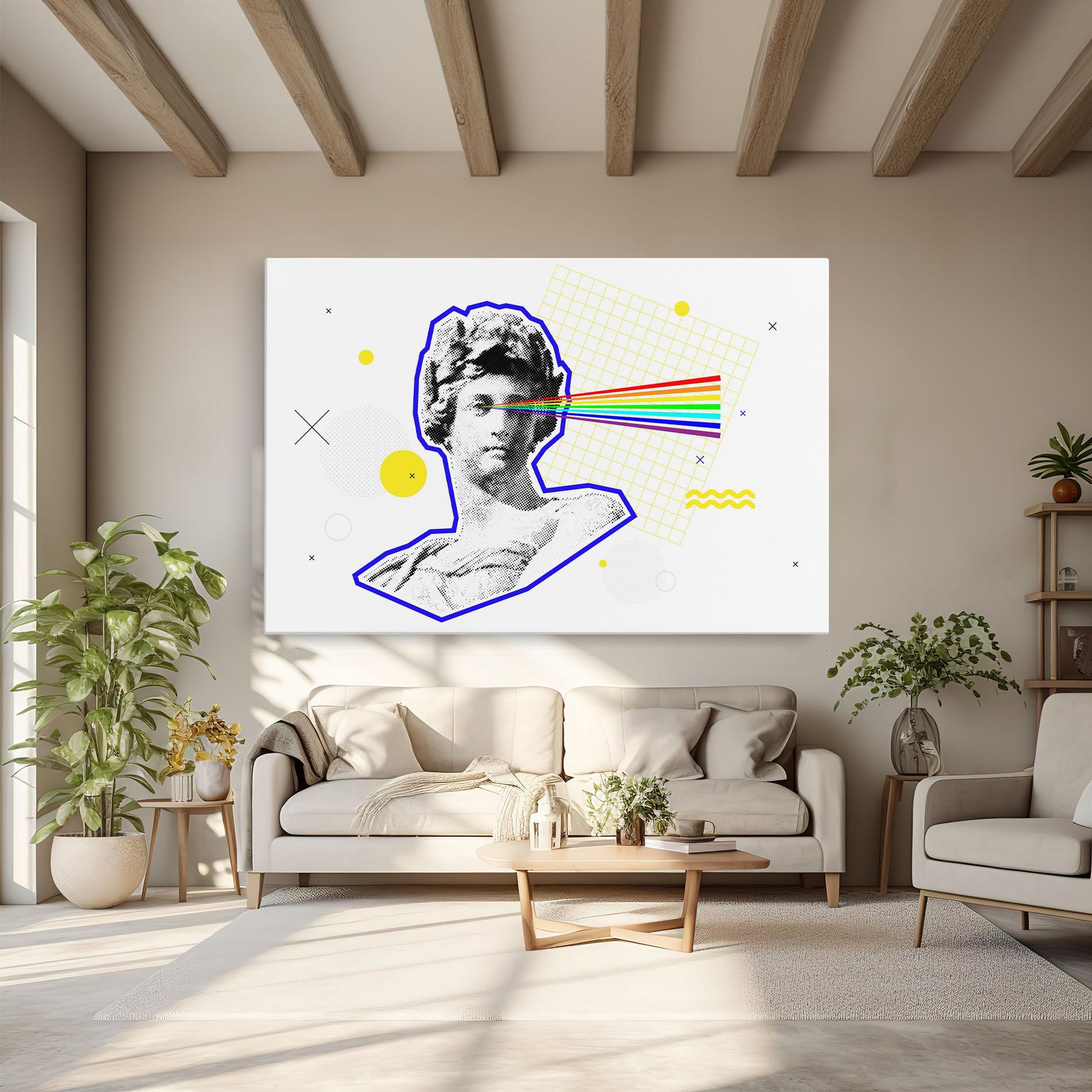 Vászonkép Rainbow Statue mockup 6