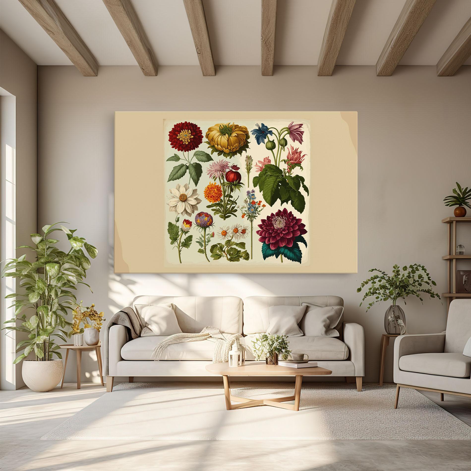 Vászonkép Vintage Botanical mockup 6