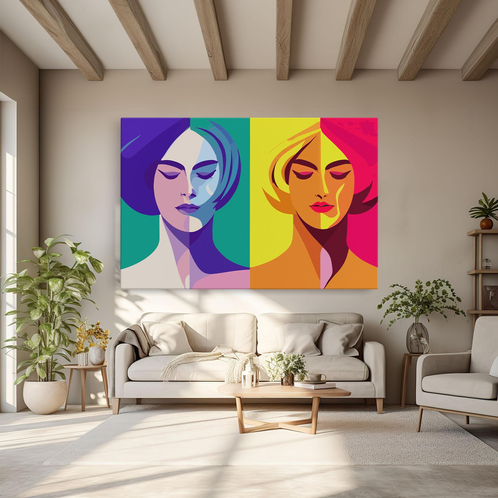 Vászonkép Winter Summer Girl mockup 6