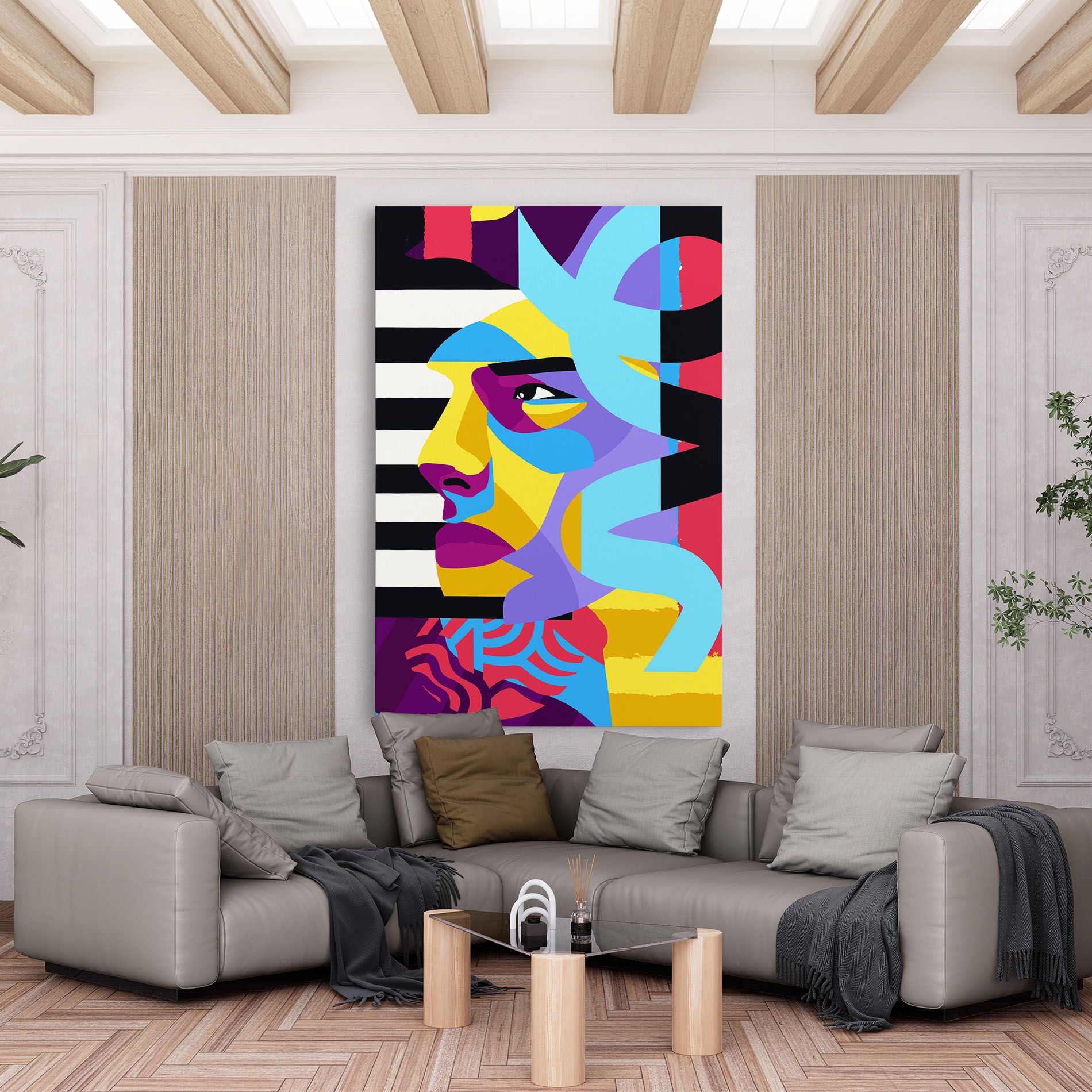 Abstract Male Face mockup 6