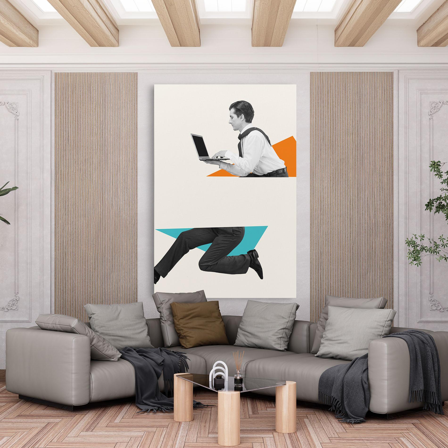 Vászonkép Businessman Collage mockup 6