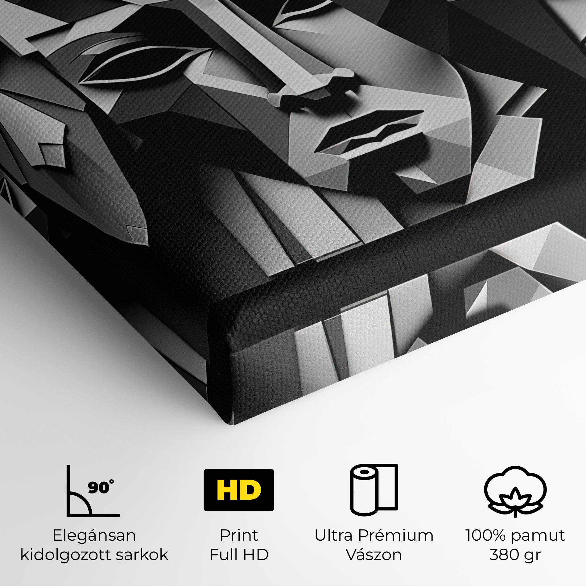 Vászonkép Grey Faces Collage mockup 4