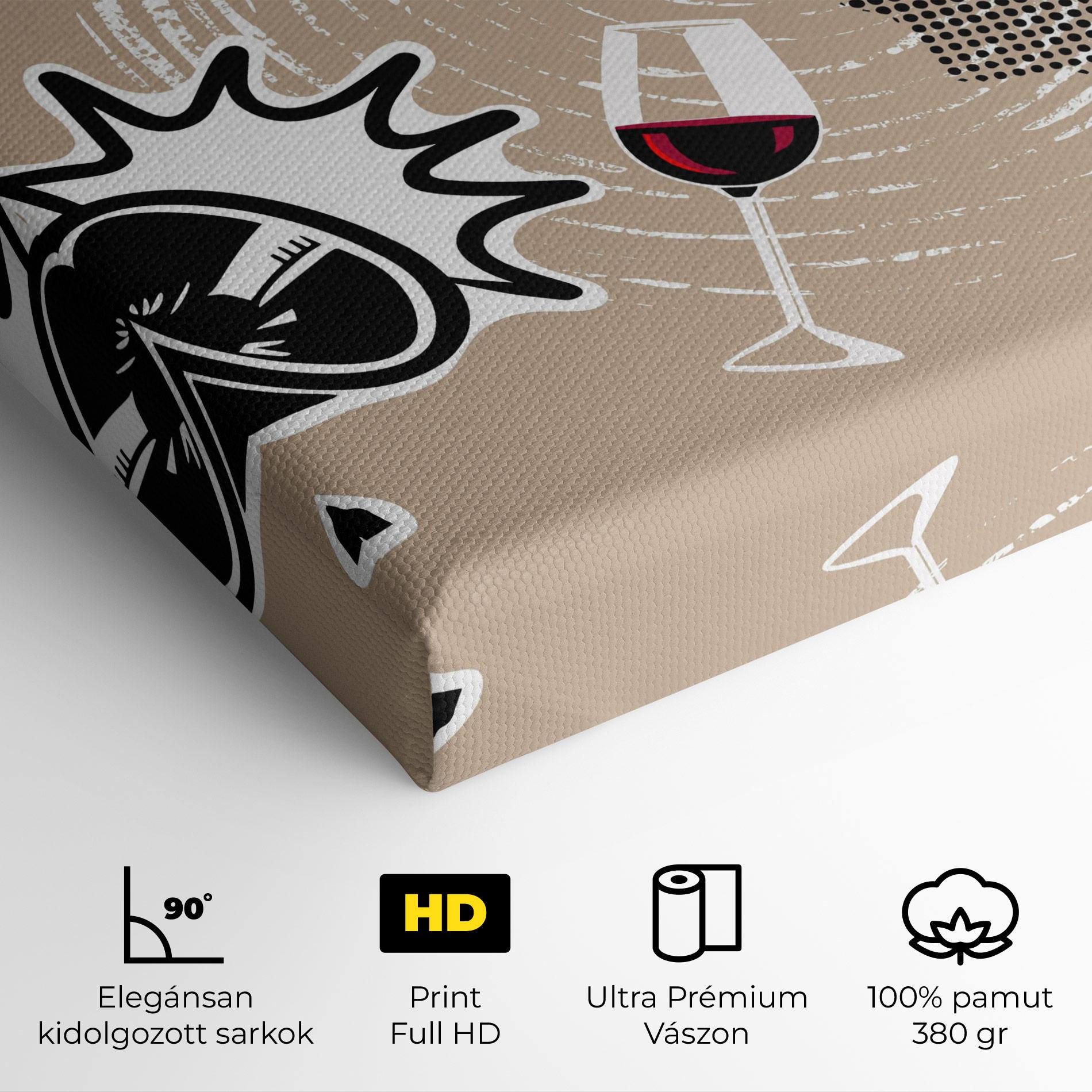 Vászonkép Lips Mouth Collage mockup 4