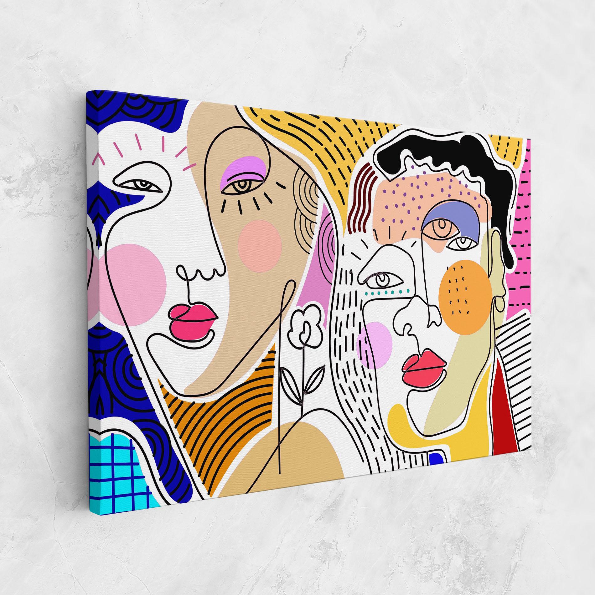 Vászonkép Abstract Eye Face mockup 1