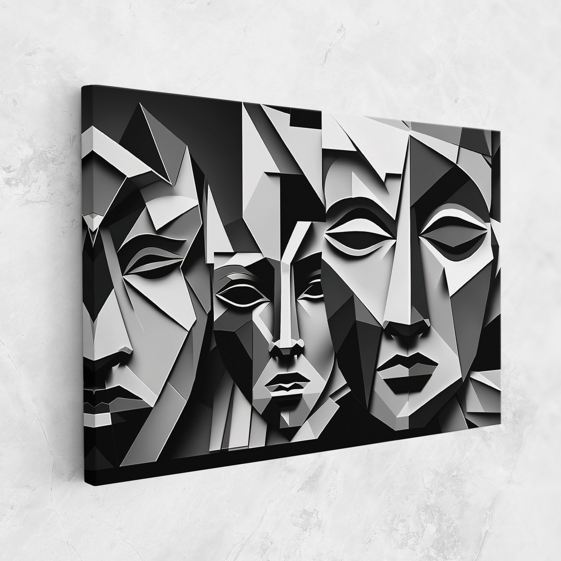 Grey Faces Collage mockup 1