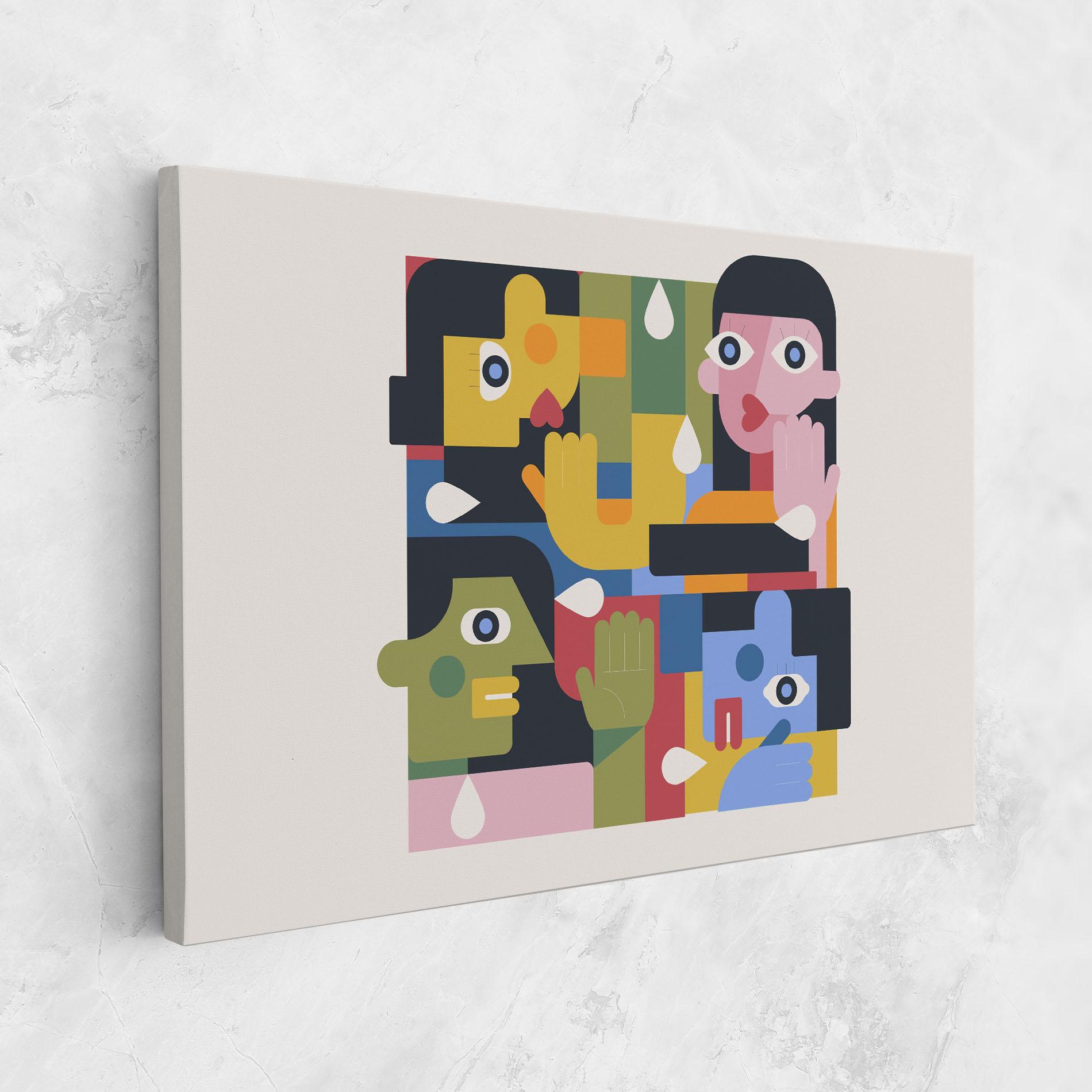 Vászonkép Minimal People Collage mockup 1