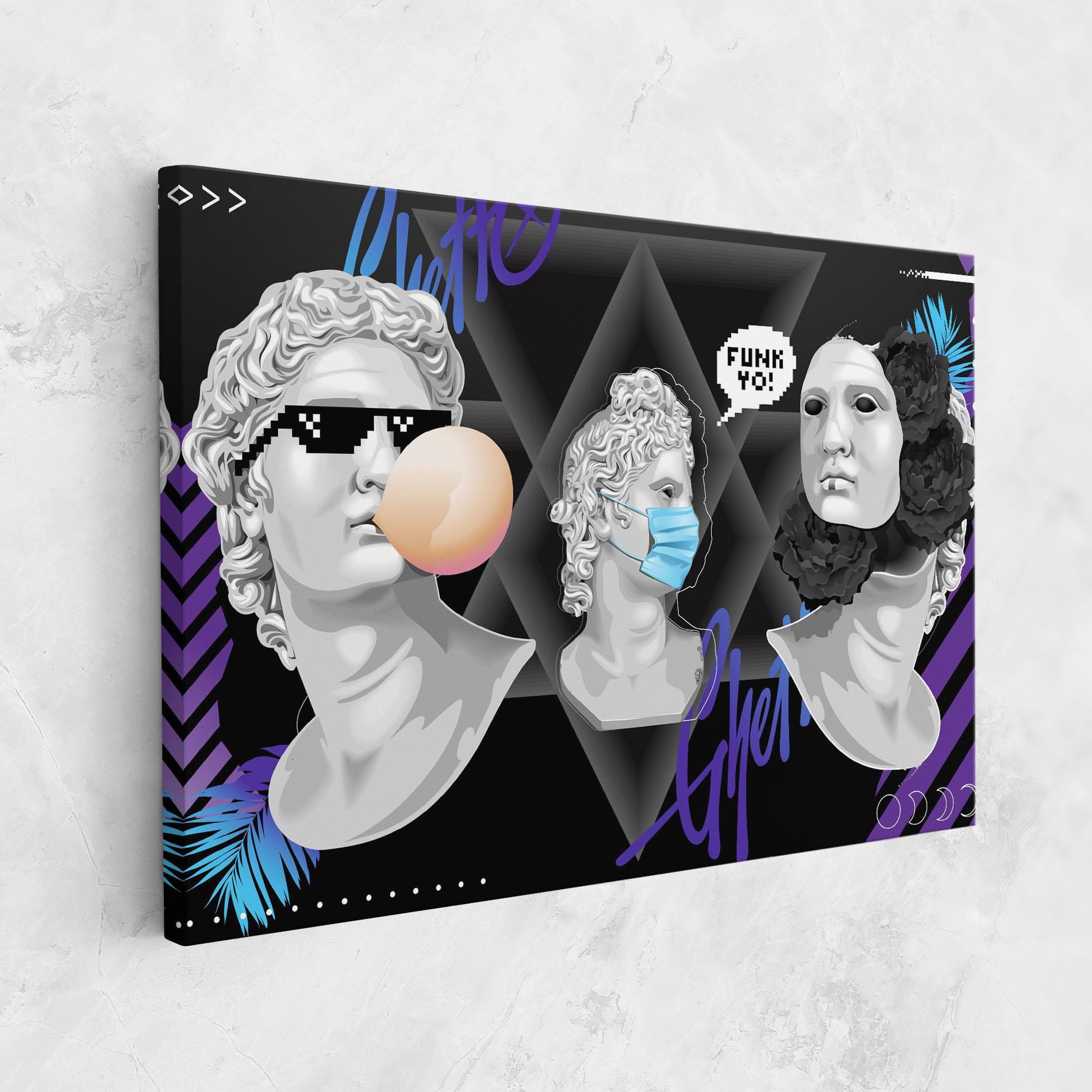 Vászonkép Statue Mask mockup 1