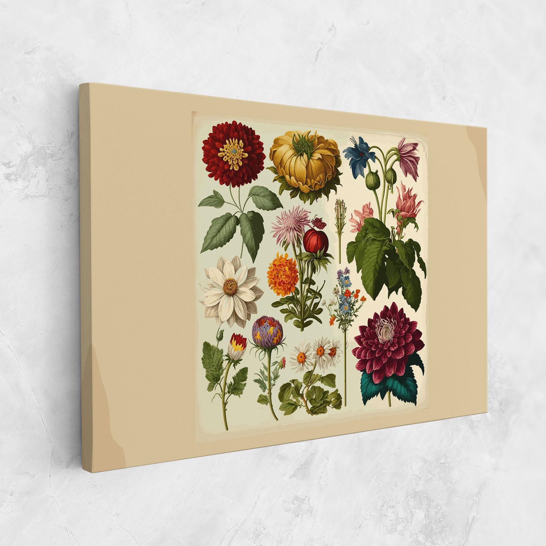 Vászonkép Vintage Botanical mockup 1