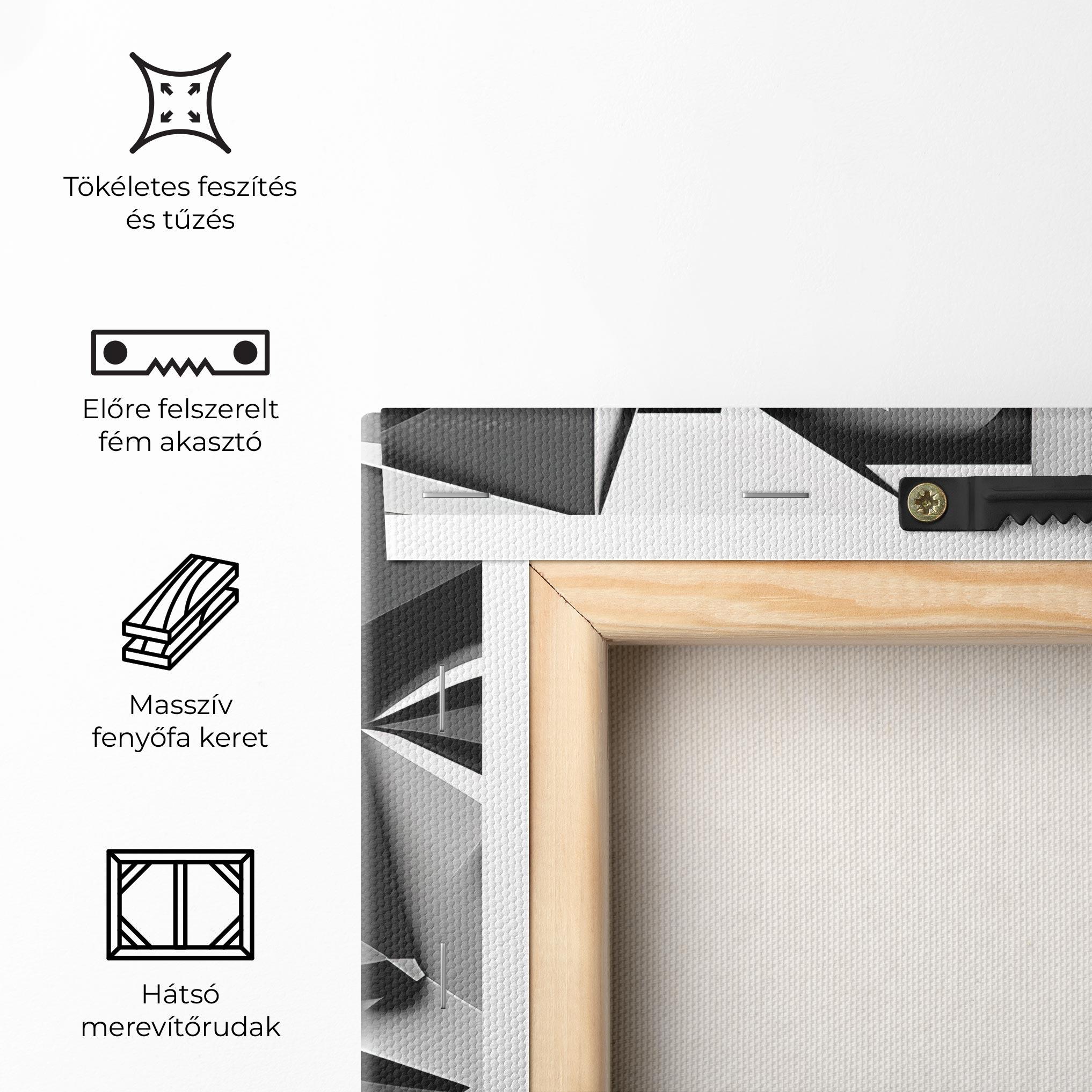 Vászonkép Grey Faces Collage mockup 5