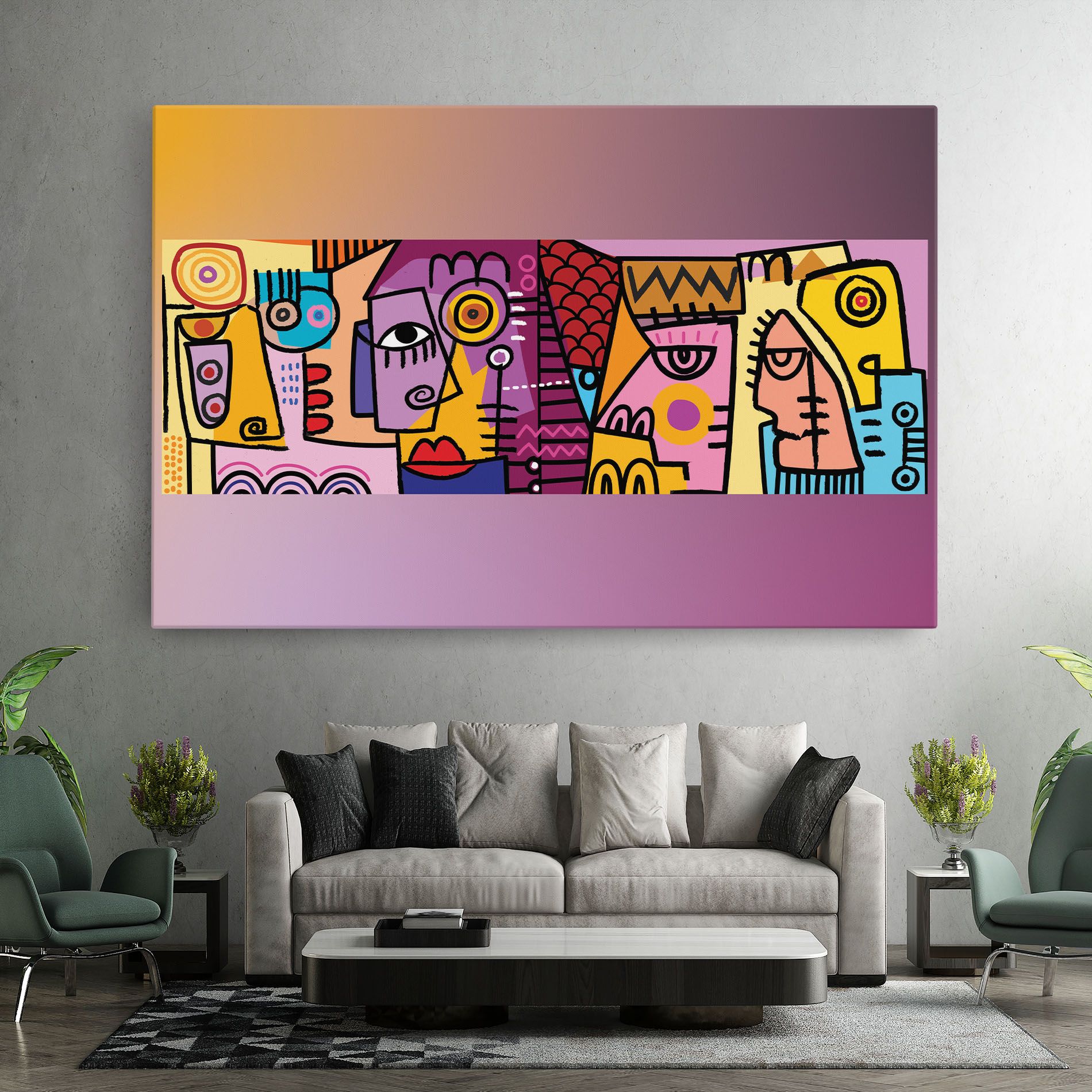 Face Group Purple mockup 7