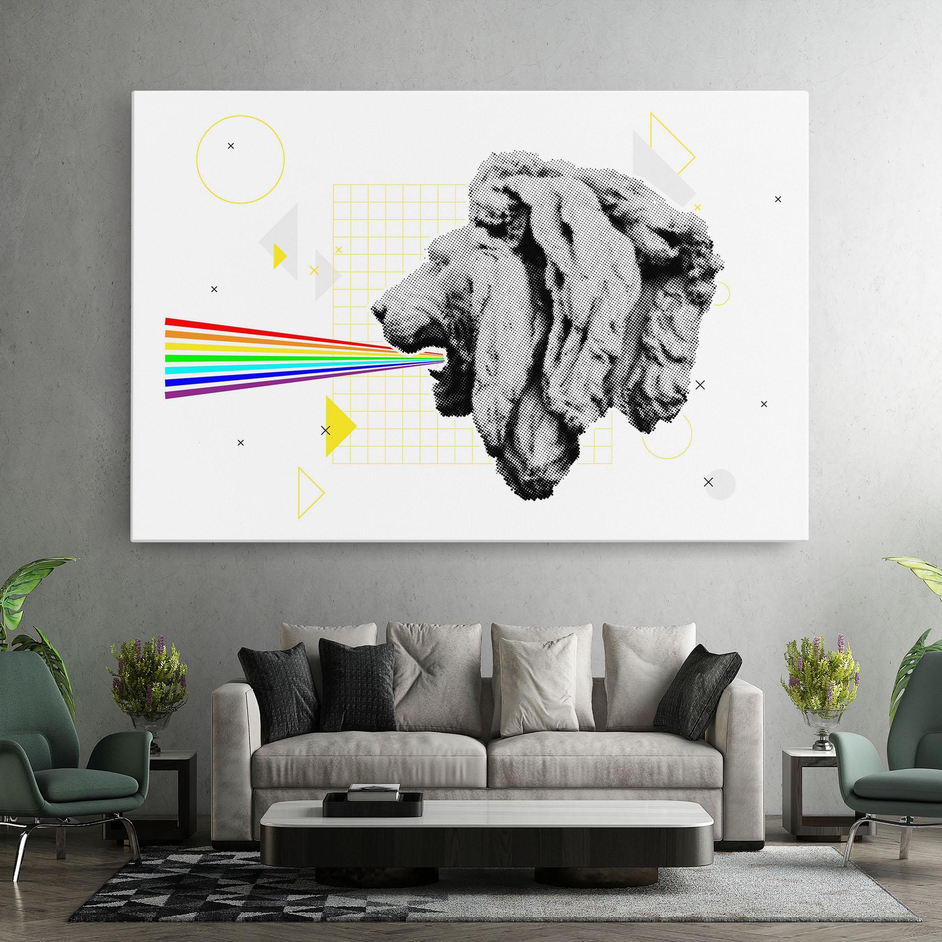 Vászonkép Lion Collage mockup 7