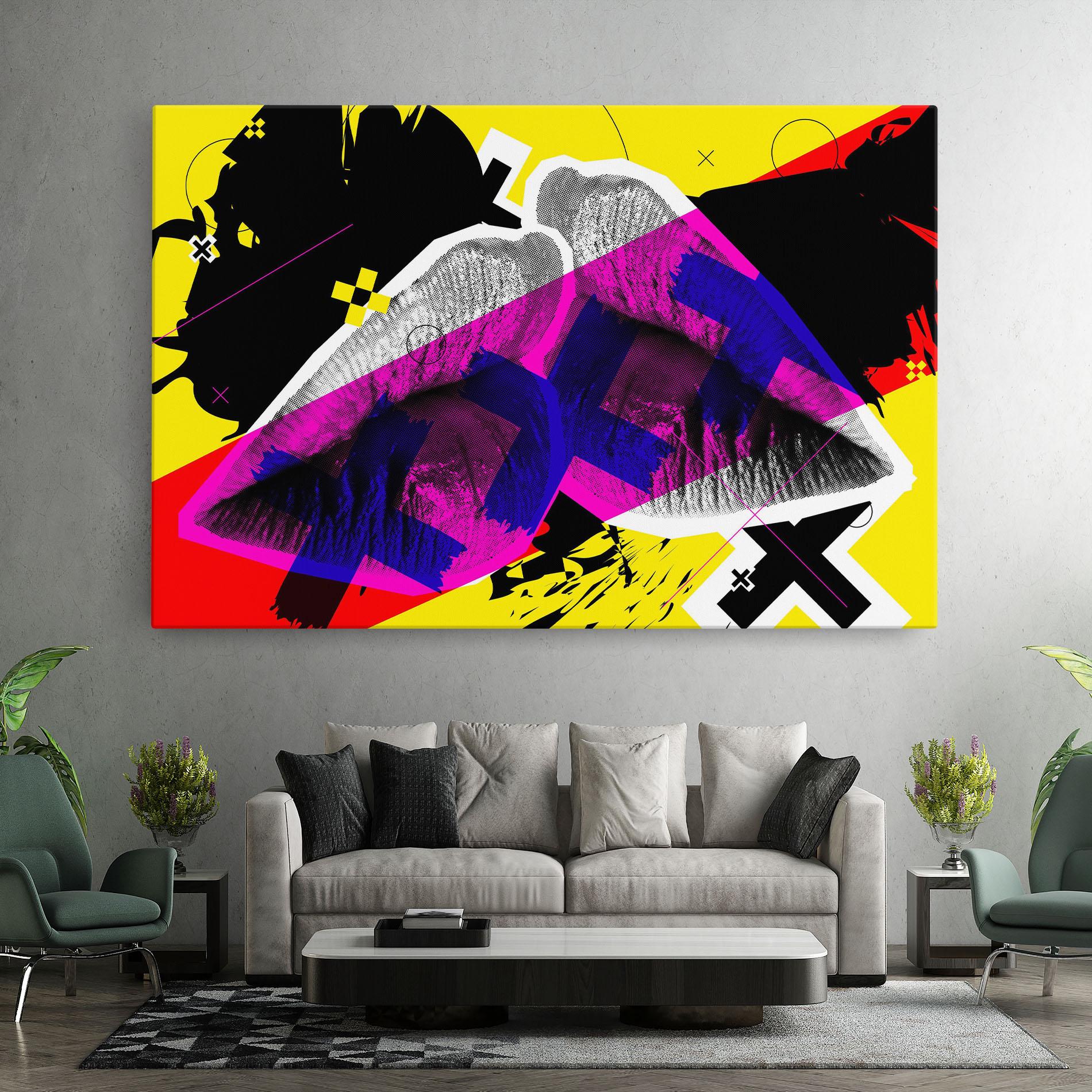 Vászonkép Lips Purple Light mockup 7