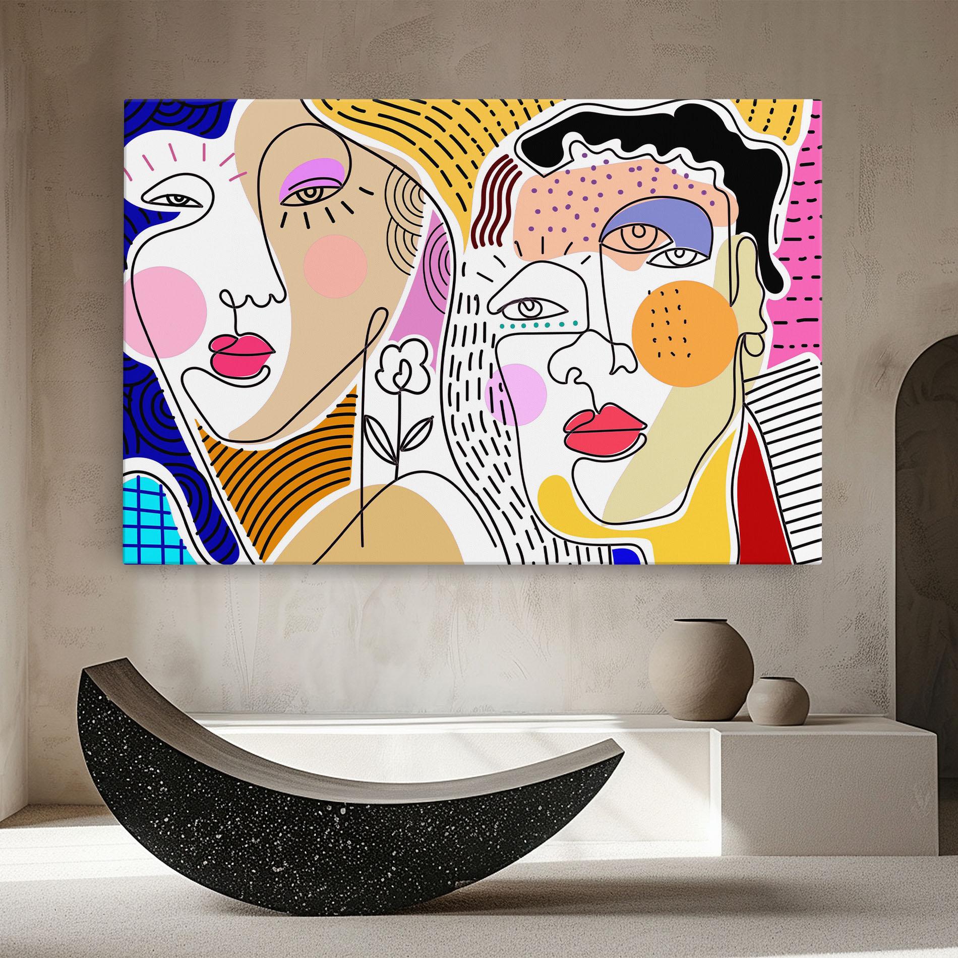 Vászonkép Abstract Eye Face mockup 8