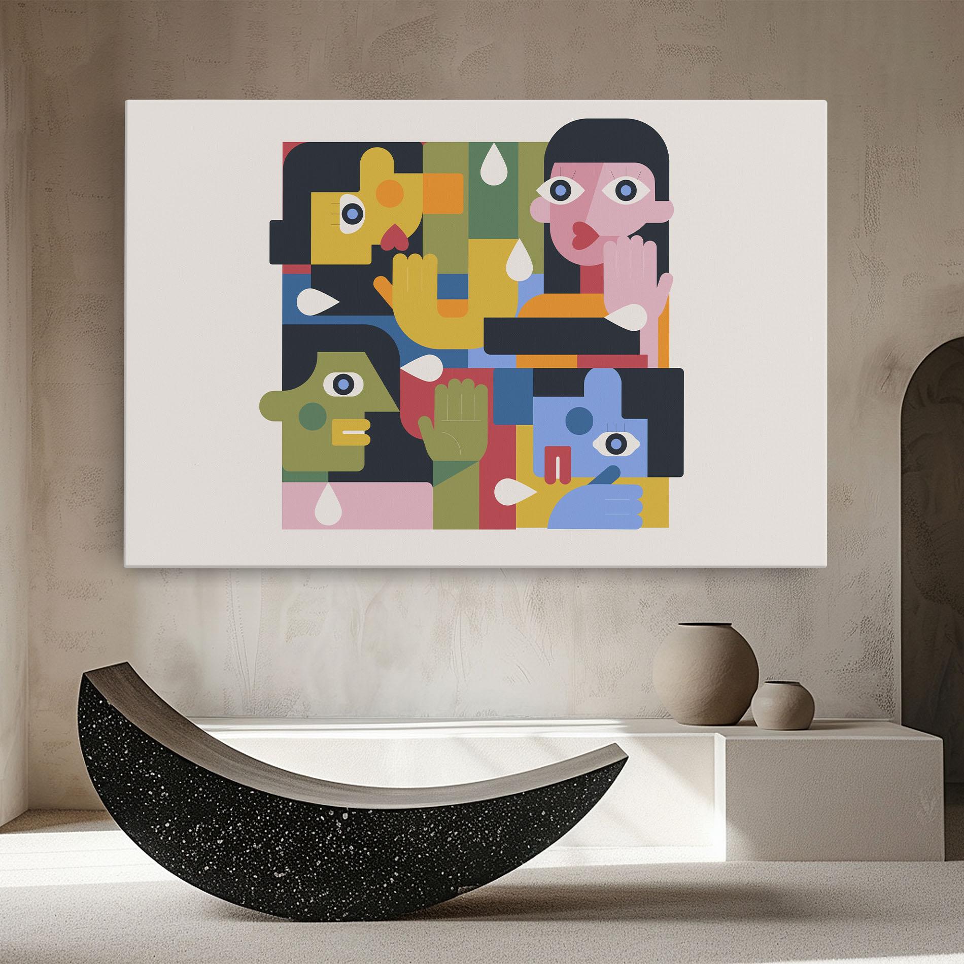 Vászonkép Minimal People Collage mockup 8