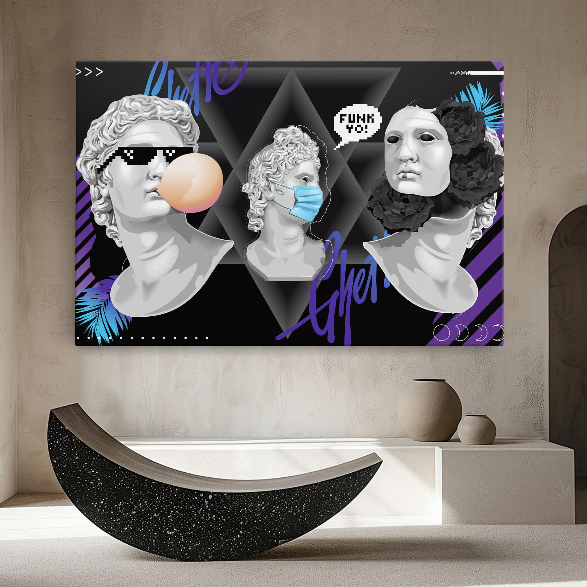 Vászonkép Statue Mask mockup 8