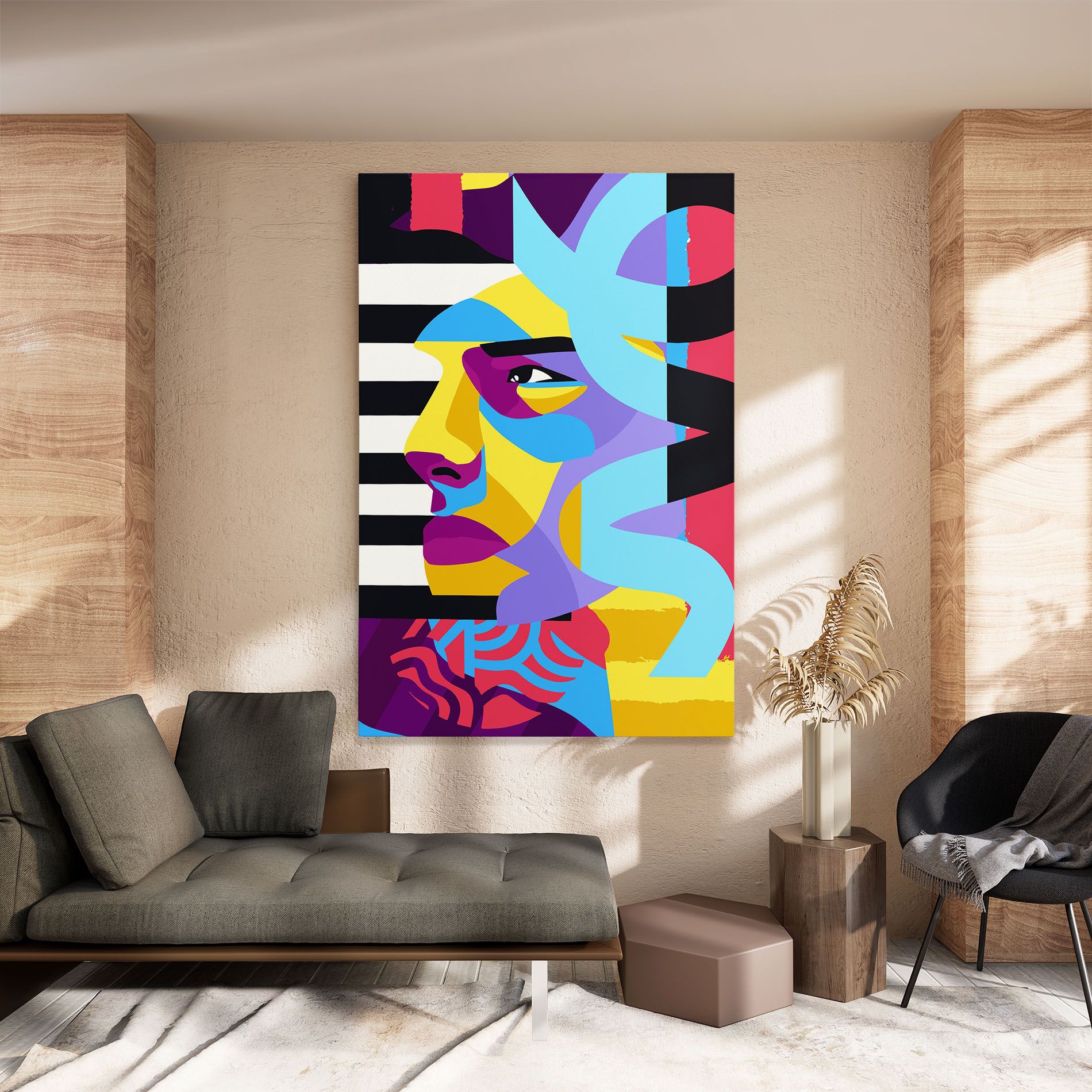 Abstract Male Face mockup 8