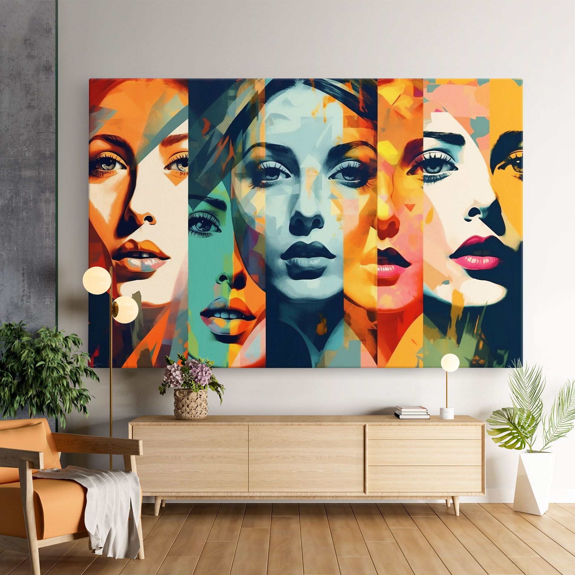 Abstract Face Collage mockup 9