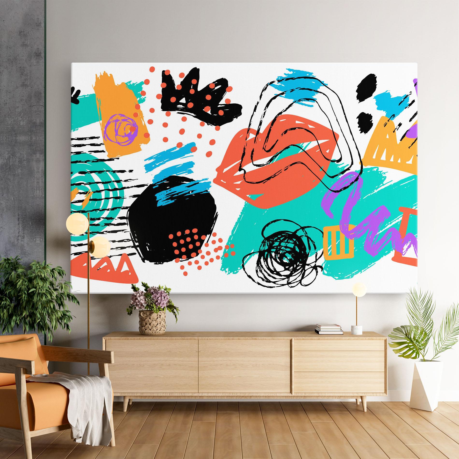 Vászonkép Drawing Collage Art mockup 9