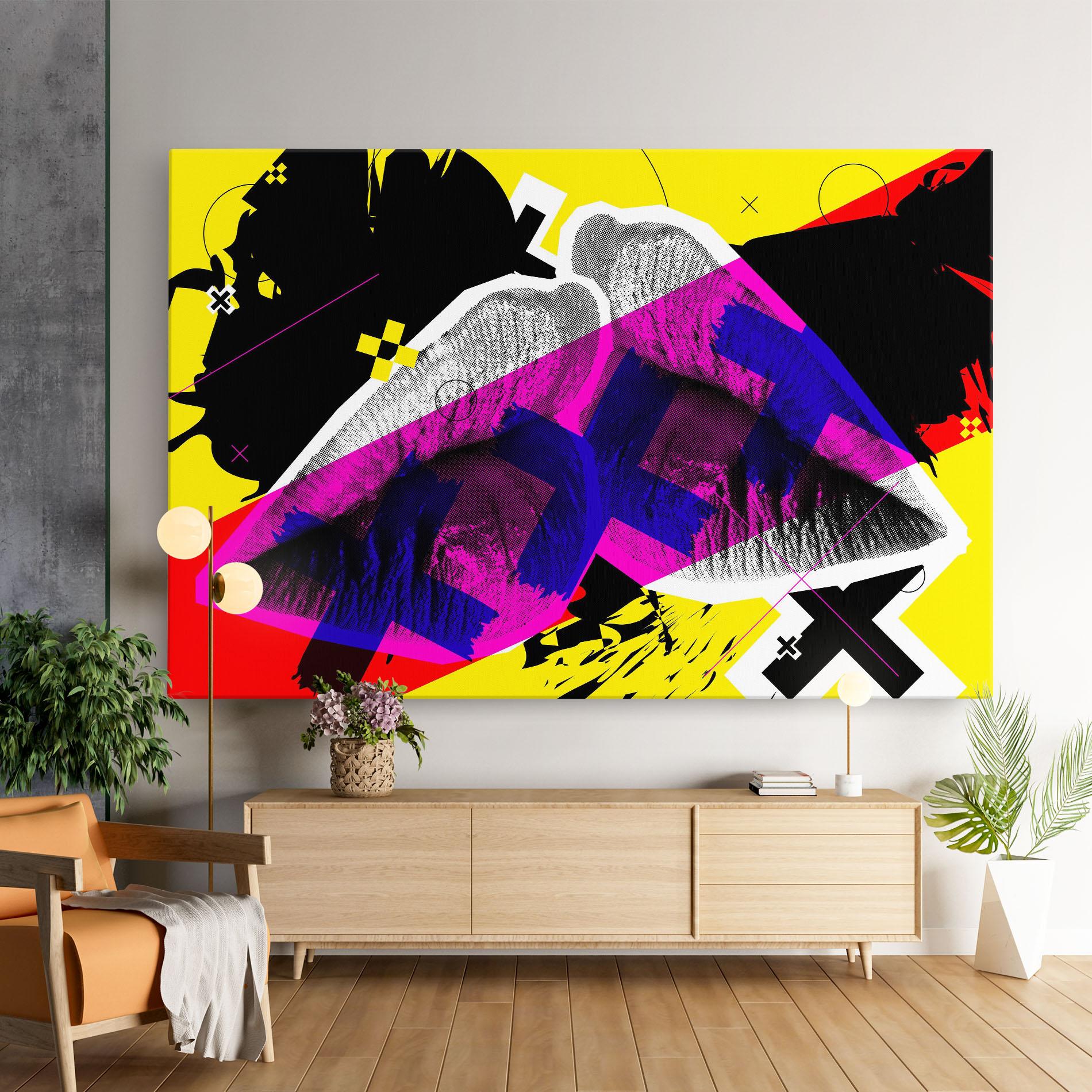 Vászonkép Lips Purple Light mockup 9