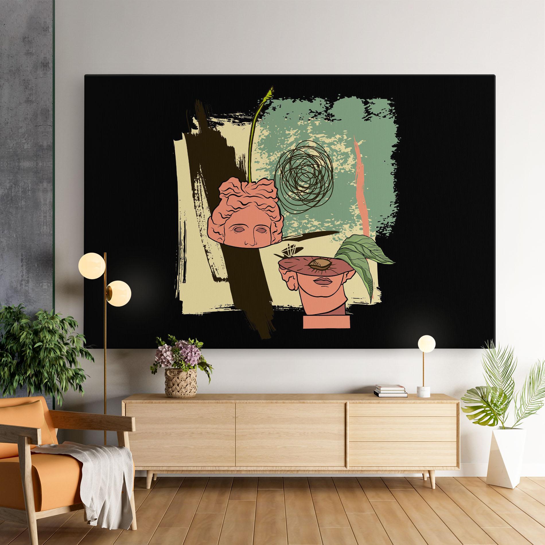 Vászonkép Statue Fruit mockup 9