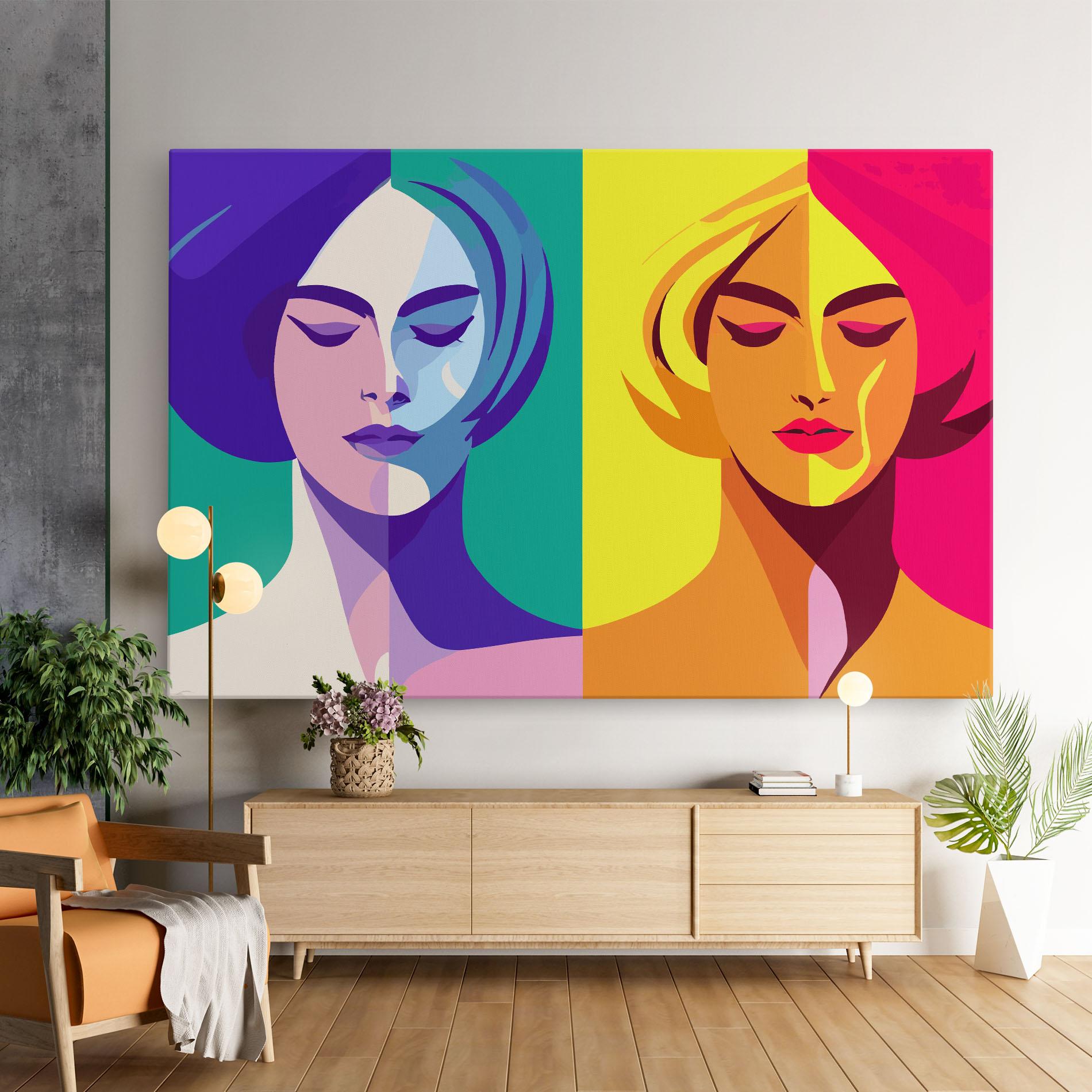 Vászonkép Winter Summer Girl mockup 9