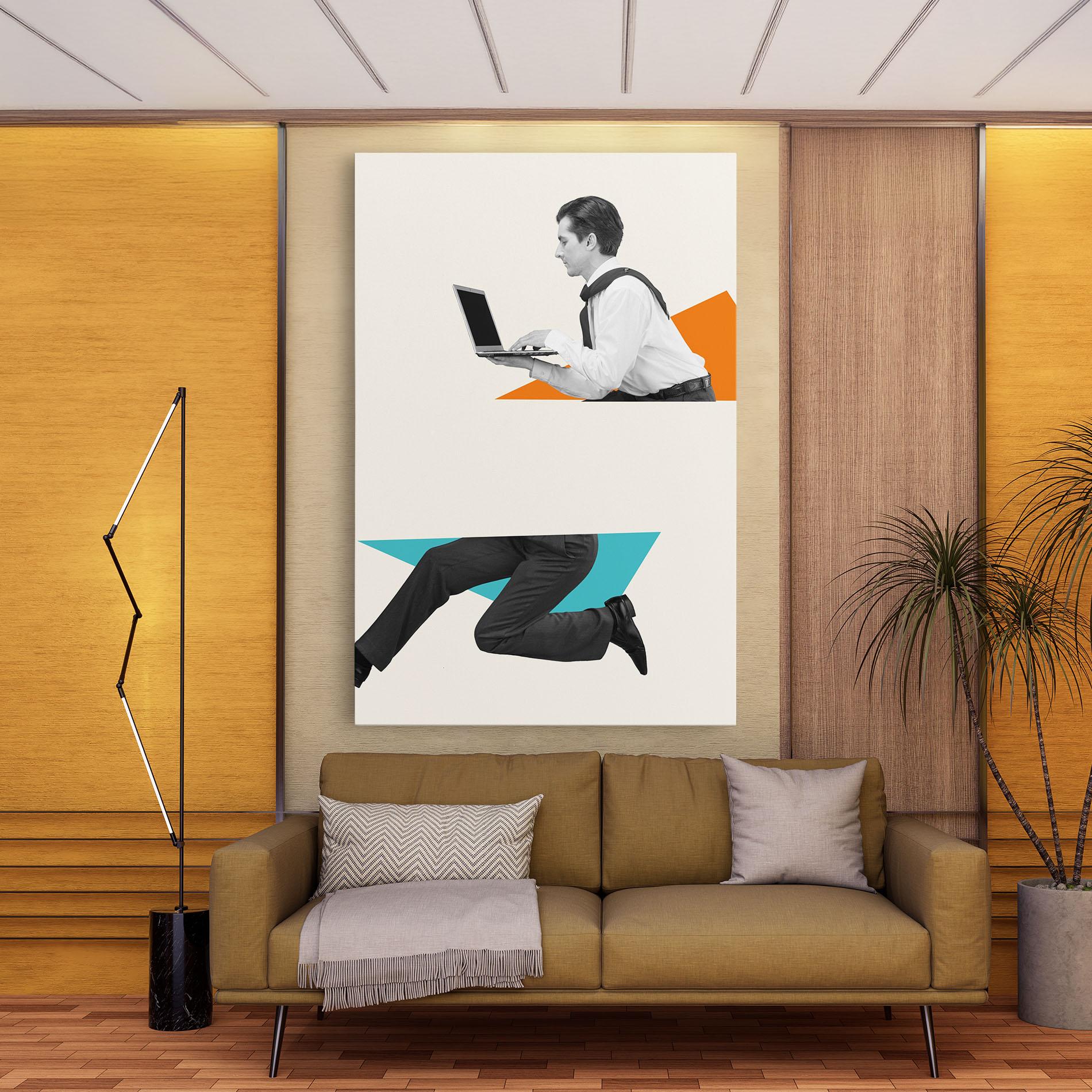 Vászonkép Businessman Collage mockup 9