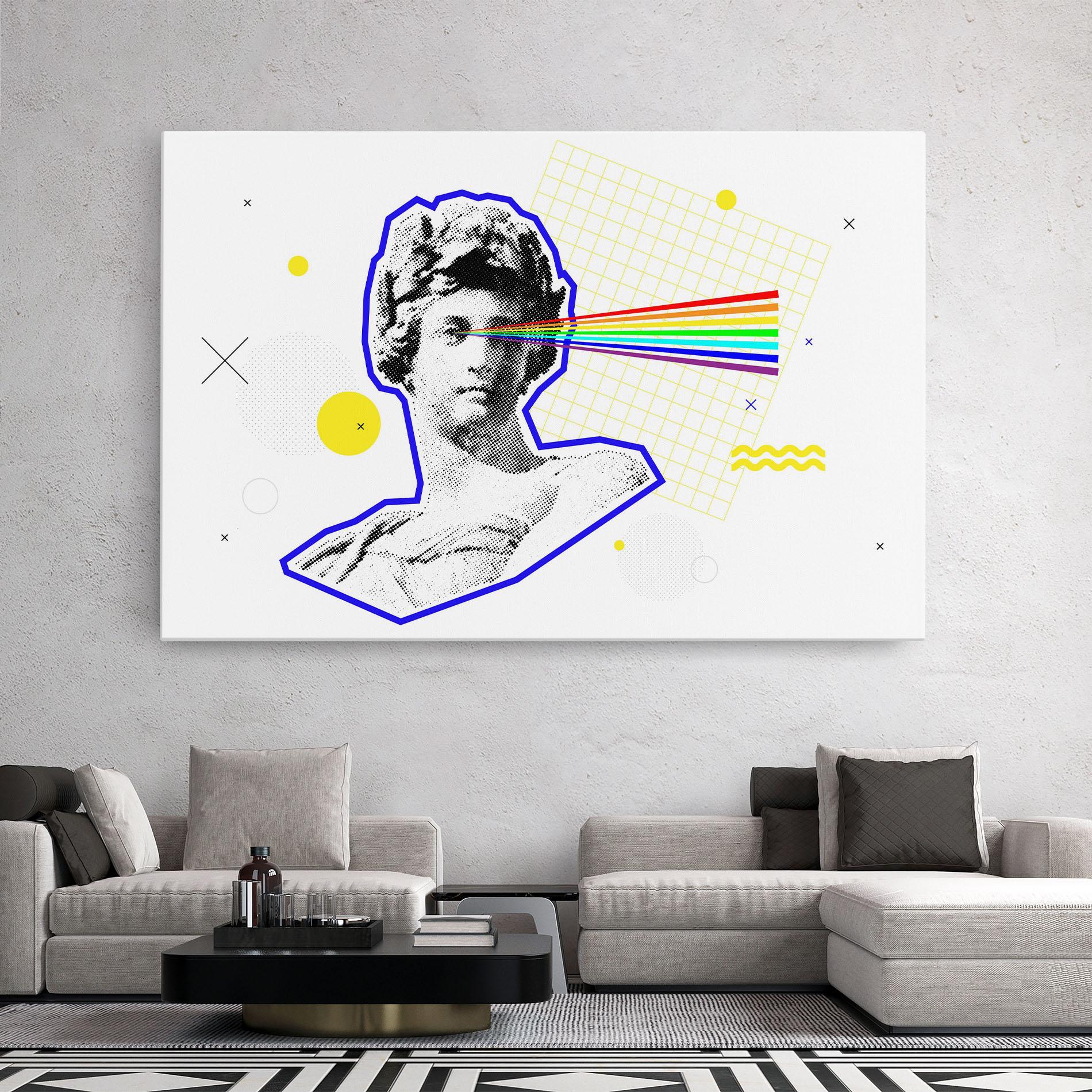 Vászonkép Rainbow Statue mockup 2