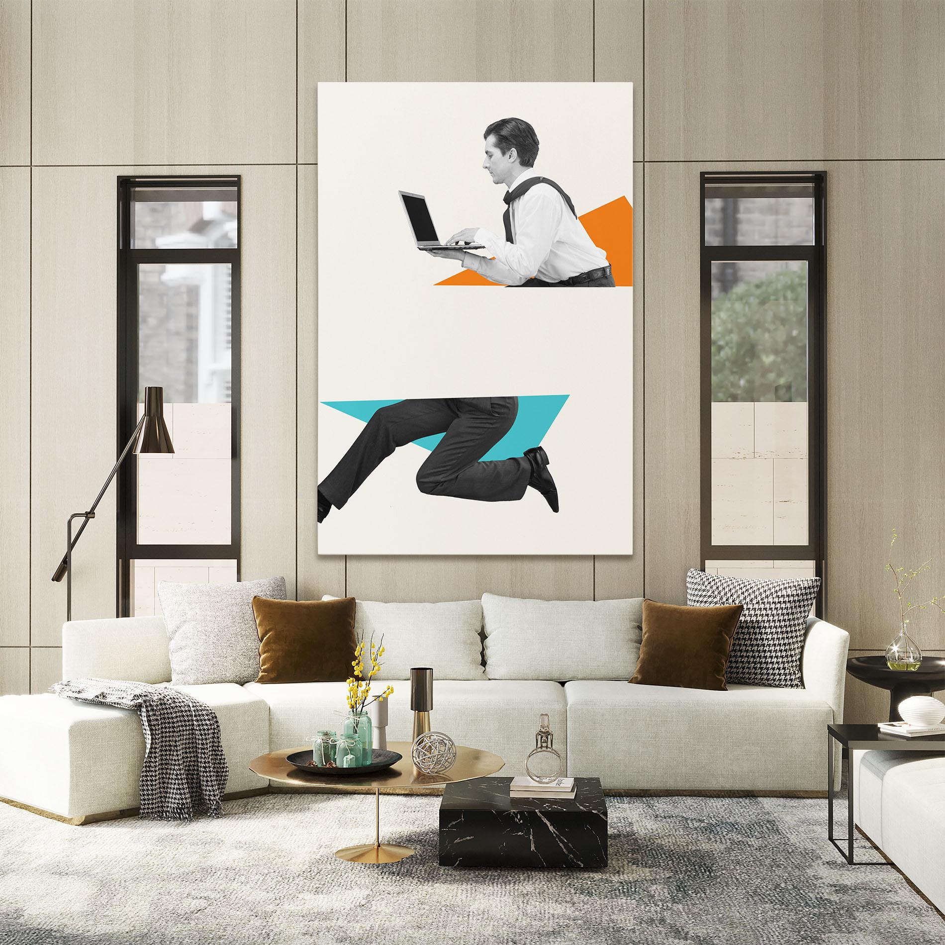 Vászonkép Businessman Collage mockup 2