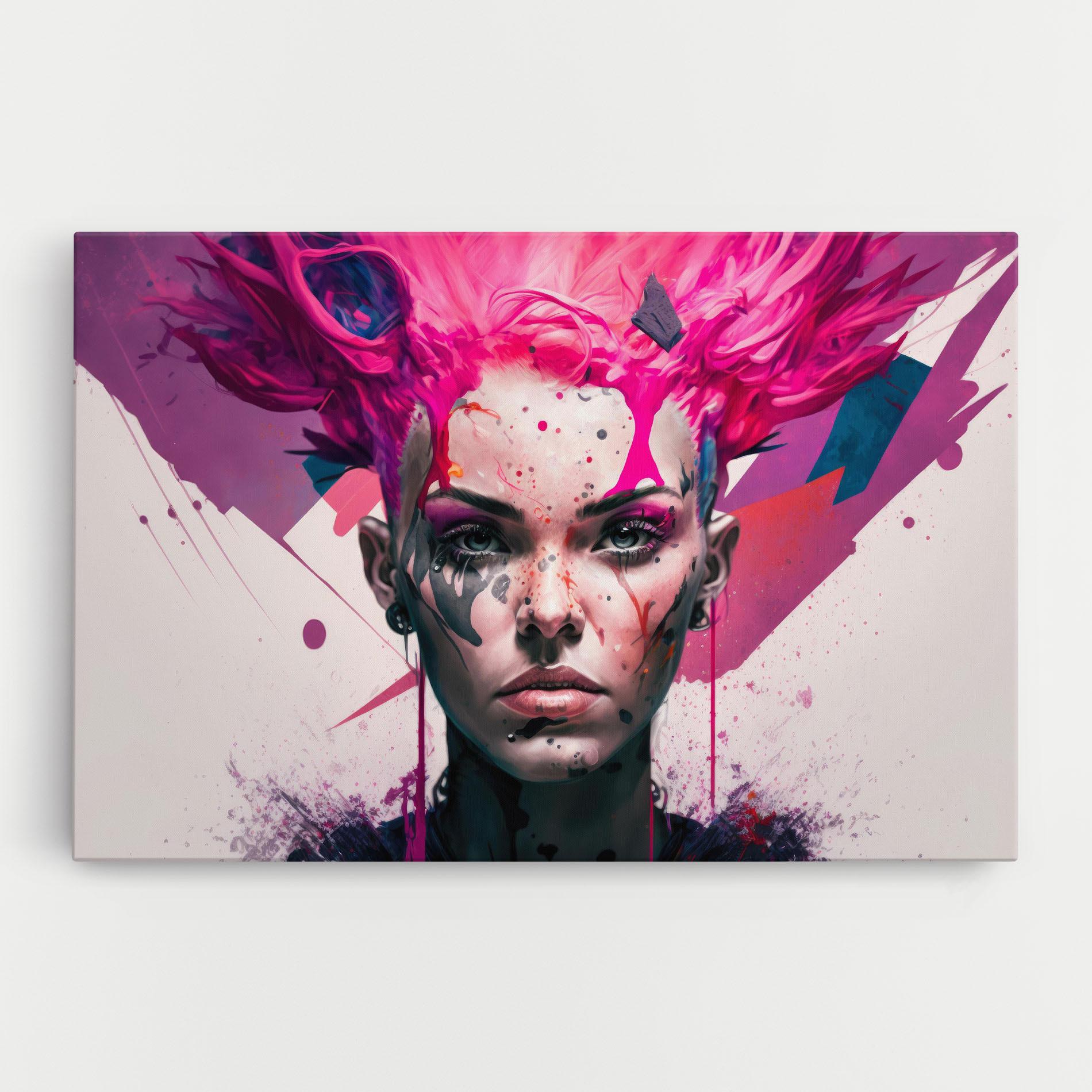 Vászonkép Abstract Pink Hair mockup 0