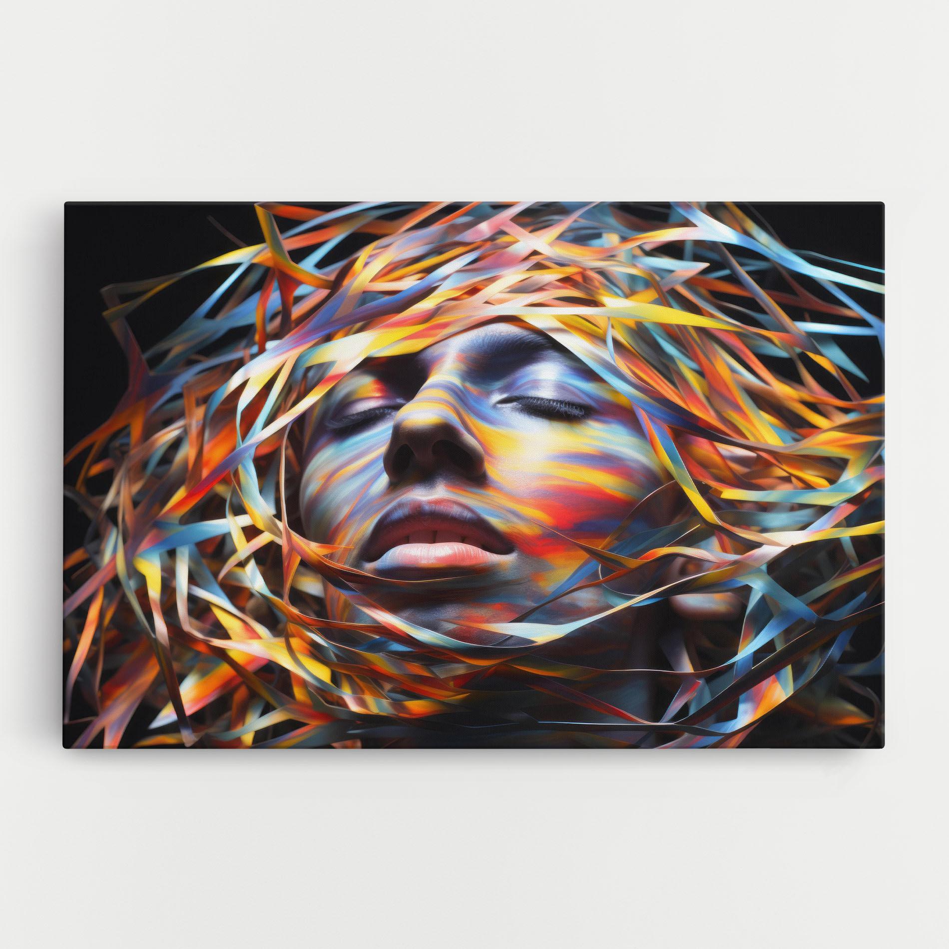 Vászonkép Colorful Ribbons Hair mockup 0