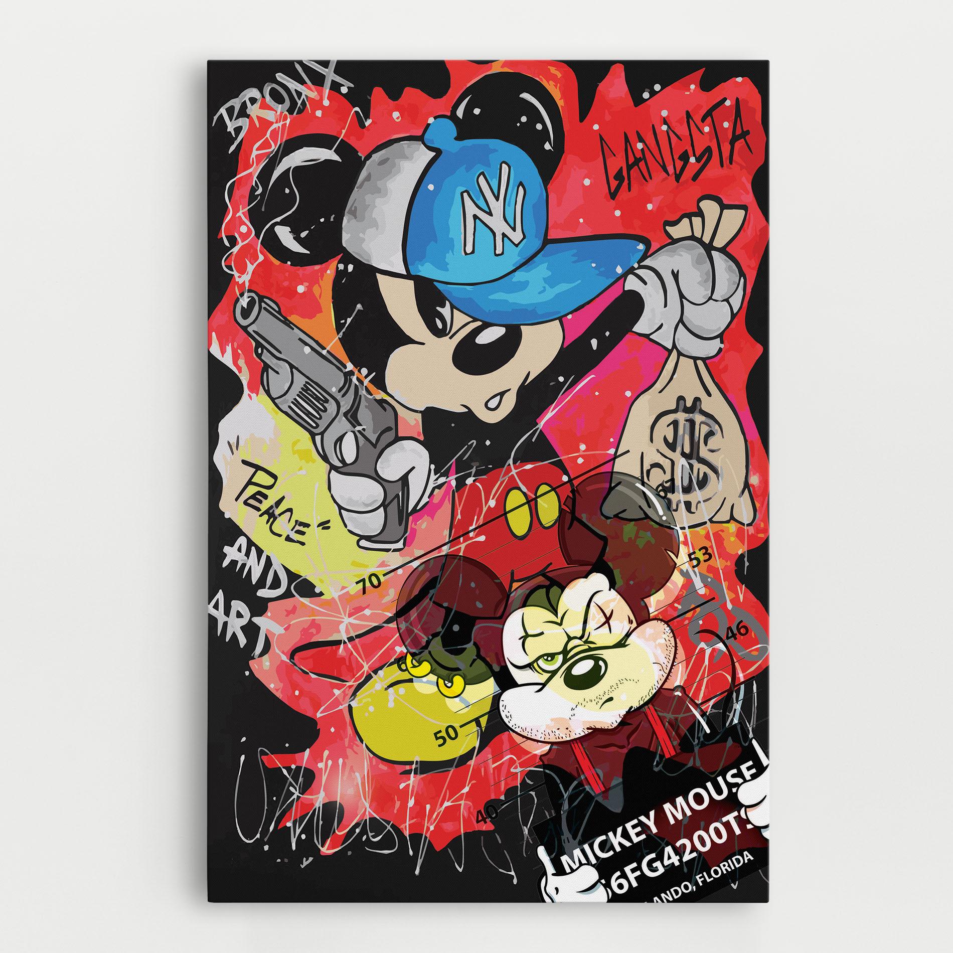 Vászonkép Gangsta Mickey mockup 0