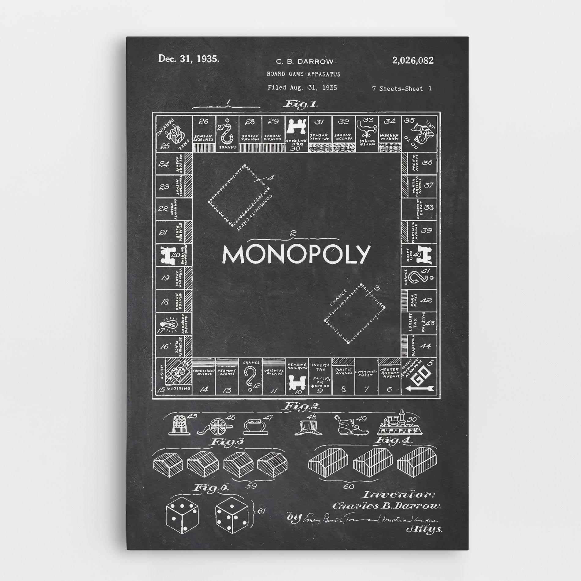 Vászonkép Monopoly Board mockup 0