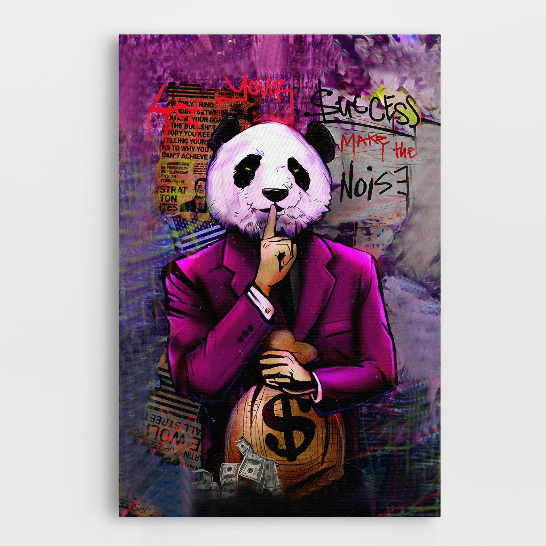 Vászonkép Silence Panda mockup 0