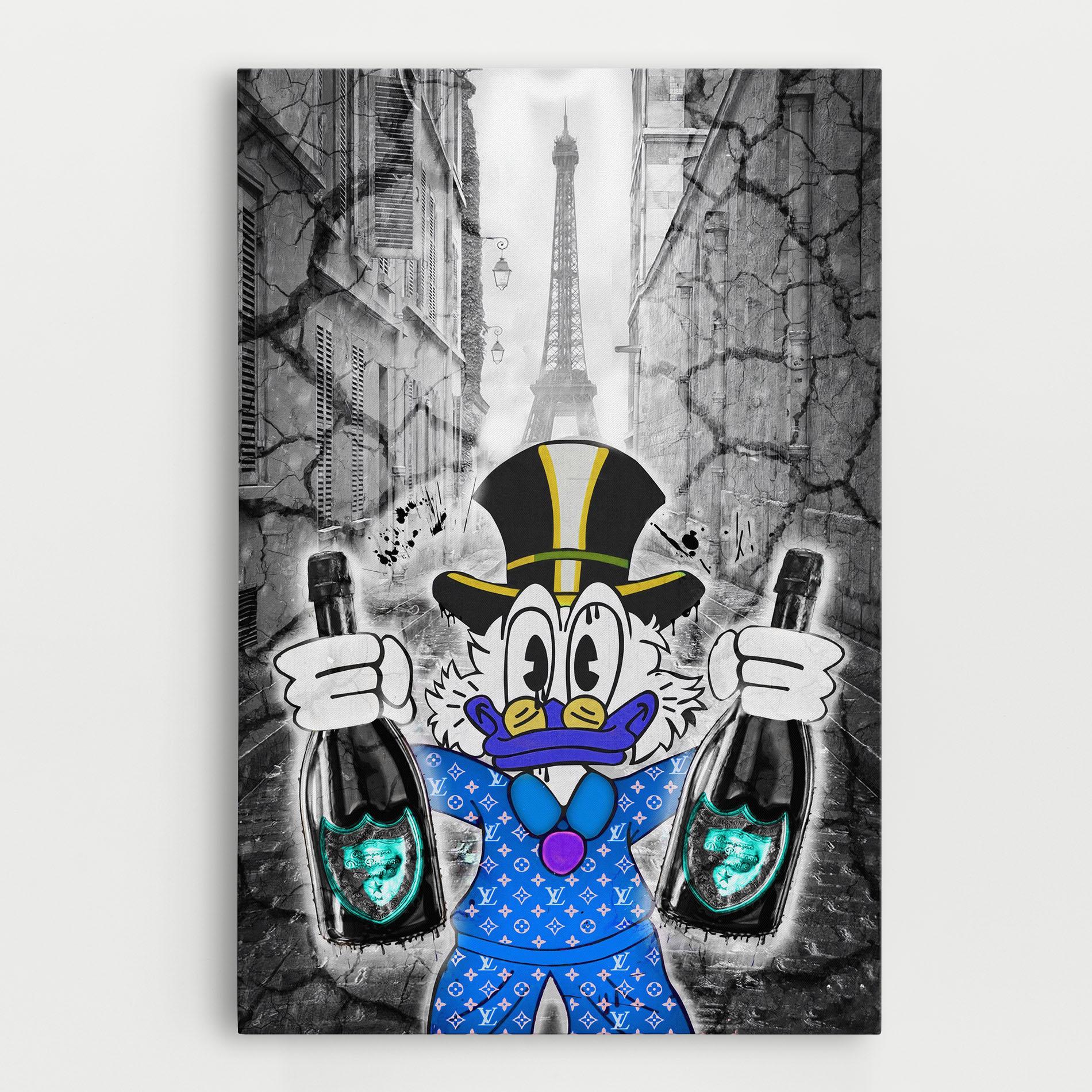 Vászonkép Wheres My Champagne Blue mockup 0