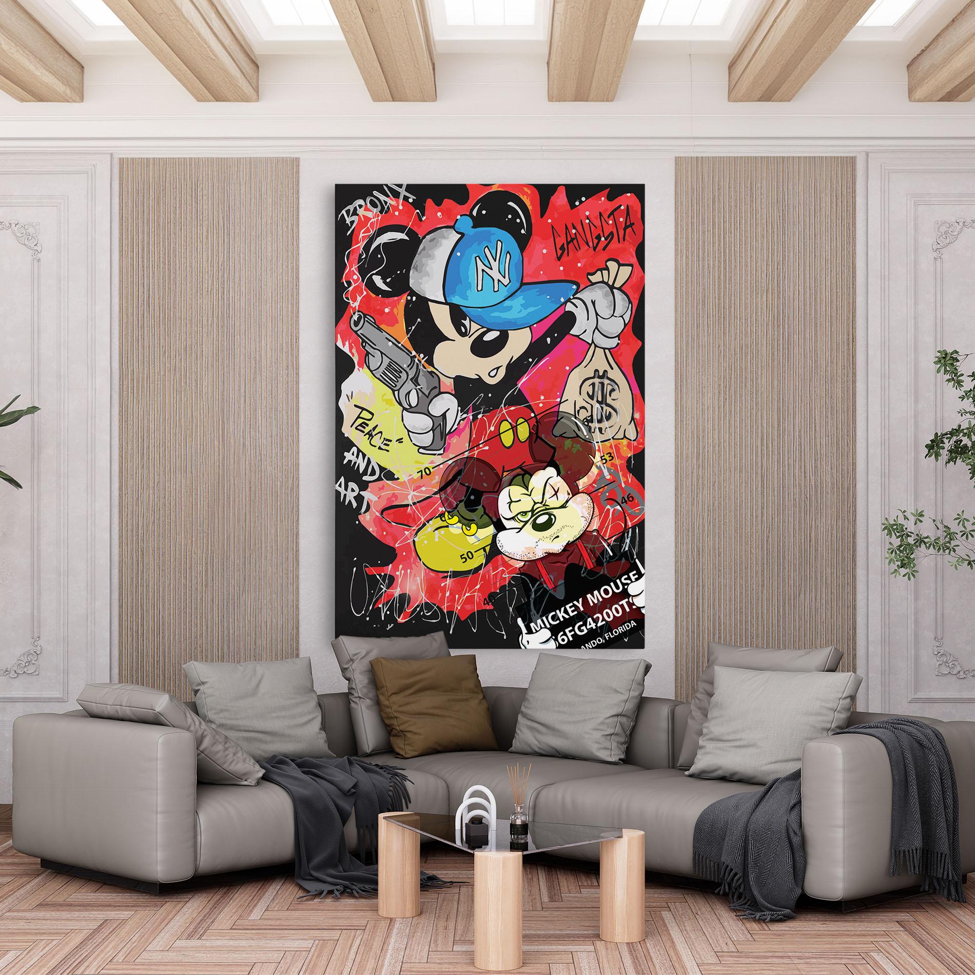 Vászonkép Gangsta Mickey mockup 6