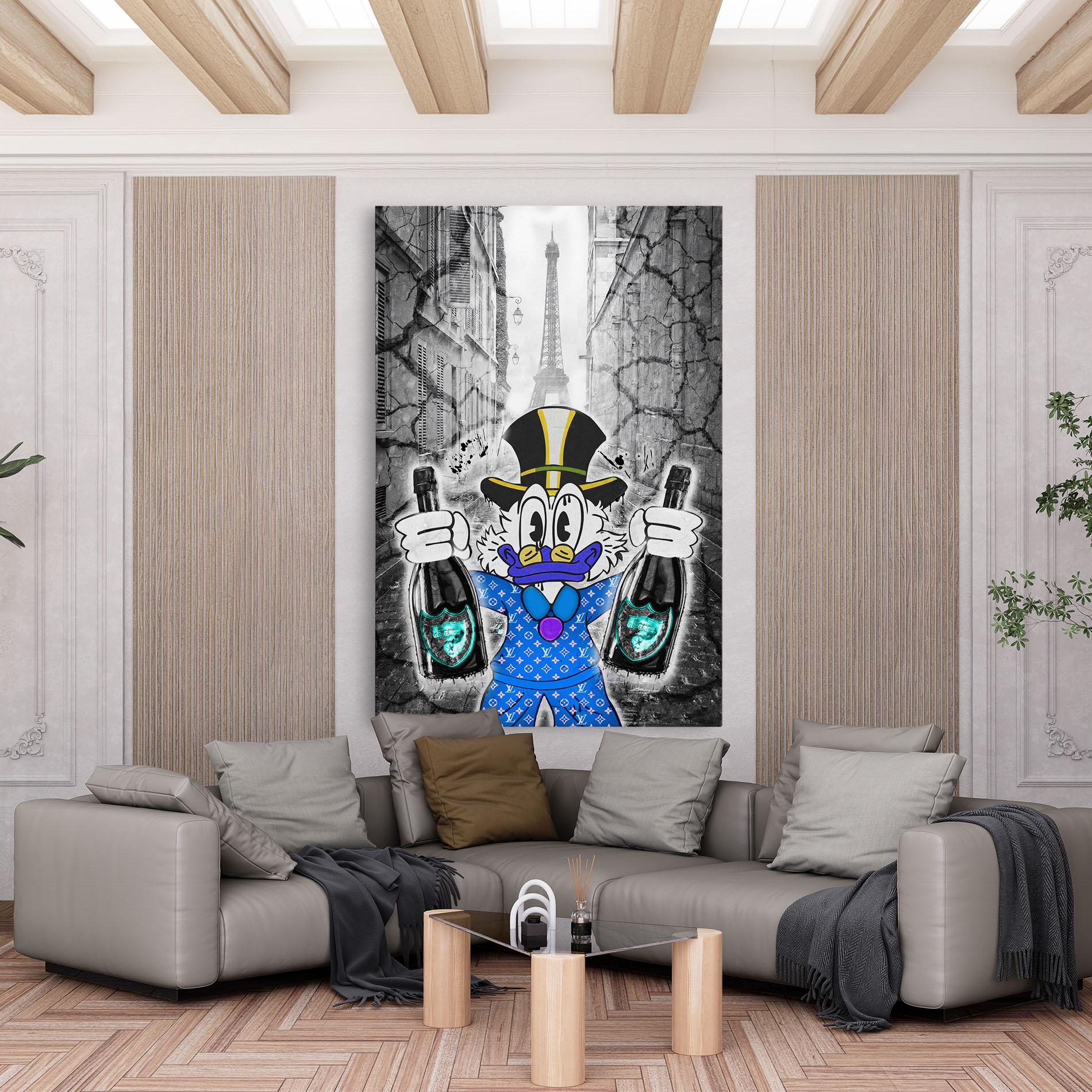 Vászonkép Wheres My Champagne Blue mockup 6